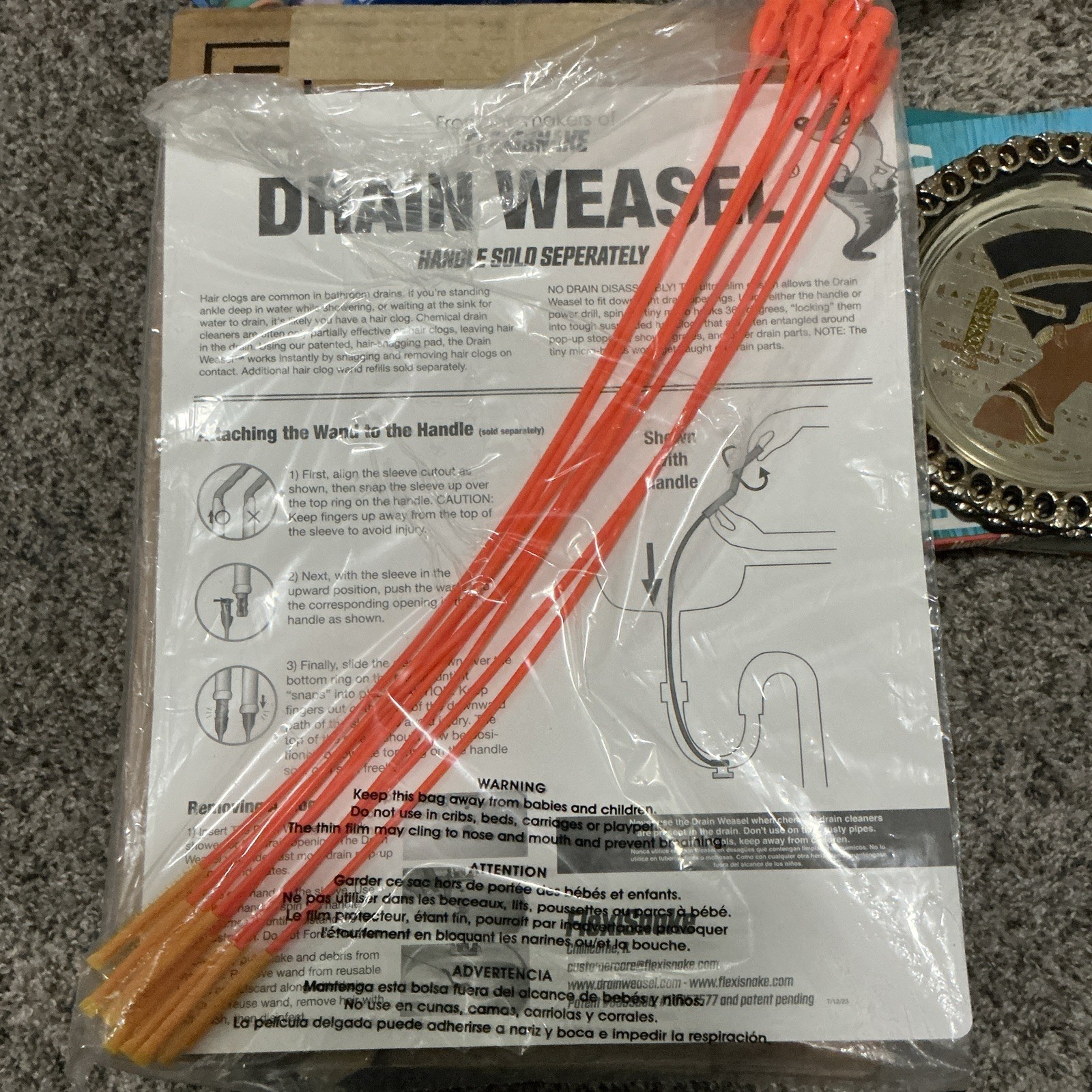 FlexiSnake Drain Weasel Drain Snake Refill 18 in No Core 0.18 in RF10STDVL