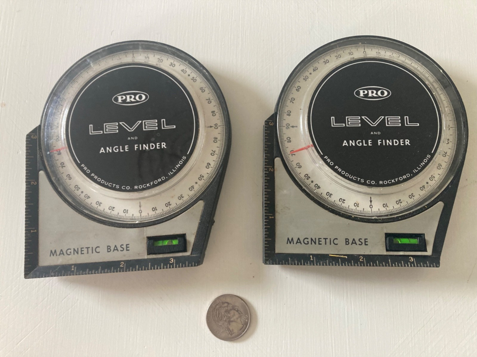 Lot 2 PRO ANGLE LOCATOR FINDER MAGNETIC BASE LEVEL CONSTRUCTION 0 – 90 DEGREES