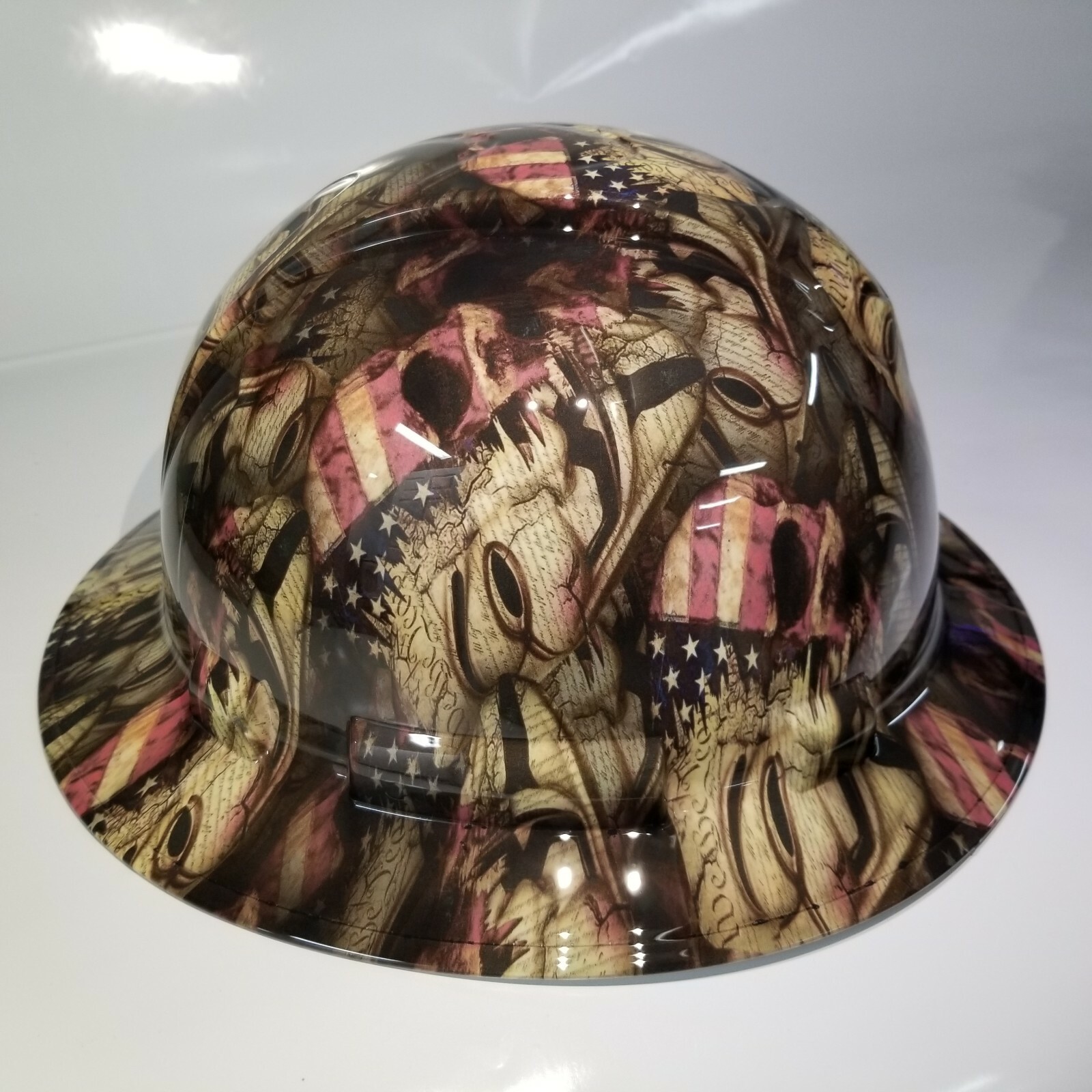 NEW FULL BRIM Hard Hat custom hydro dipped Anonymous AMERICAN PATRIOT EDITION