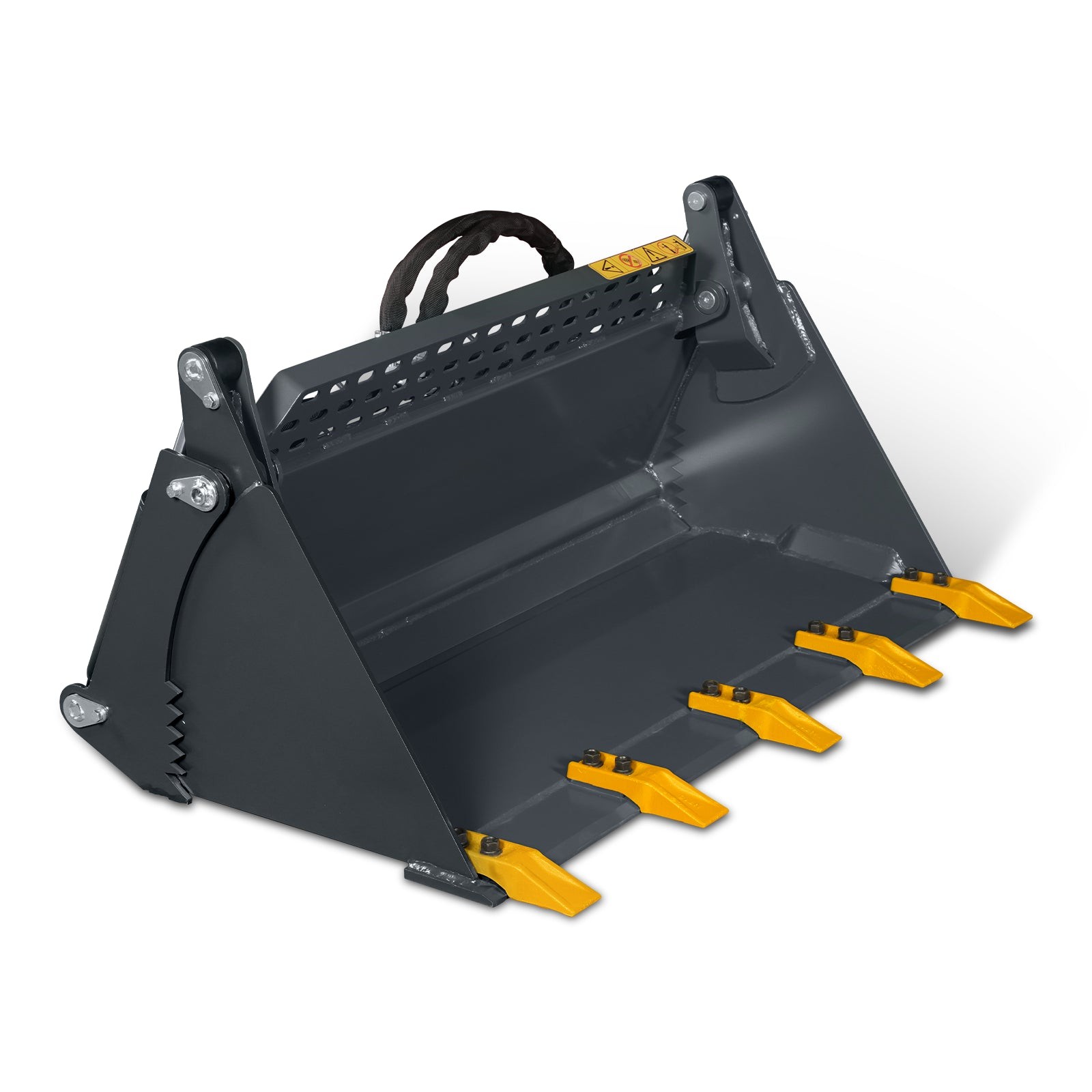 MechMaxx 44» 4-In-1 Combo Skid Steer Bucket Attachment With Quick Attach, BT44