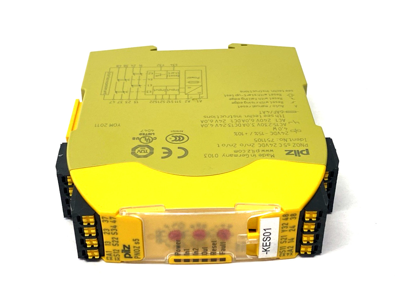 PILZ PNOZ s5 C 24VDC 2 n/o 2 n/o t Safety Relay, 1/2-Ch. Wiring, 24VDC 751105