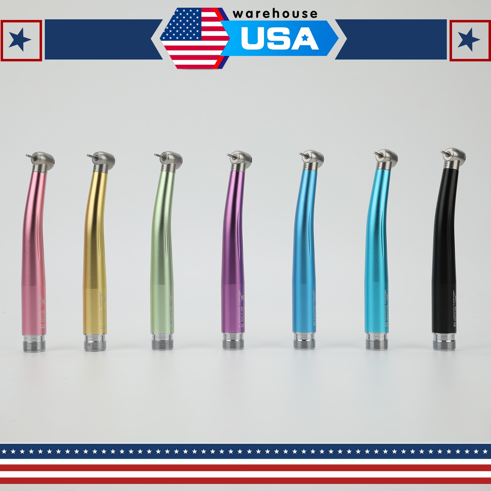 High Speed Handpiece 2Holes Turbine Standard Head 7Colors Dental For NSK