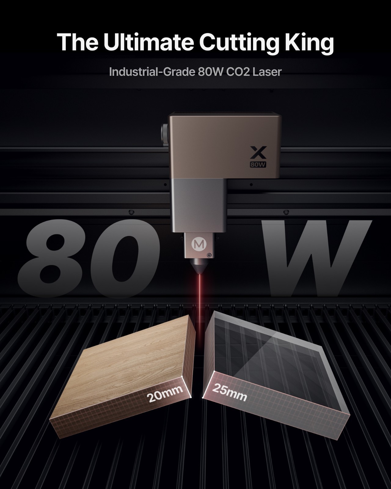 xTool P3 Laser Engraver and Cutter, Class I Laser Engraver 80W Laser Output