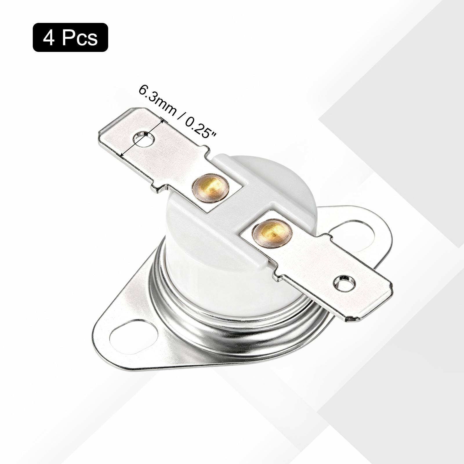 4 Pcs KSD301 Thermostat 80°C/176°F Snap Disc Temperature Switch Ceramic