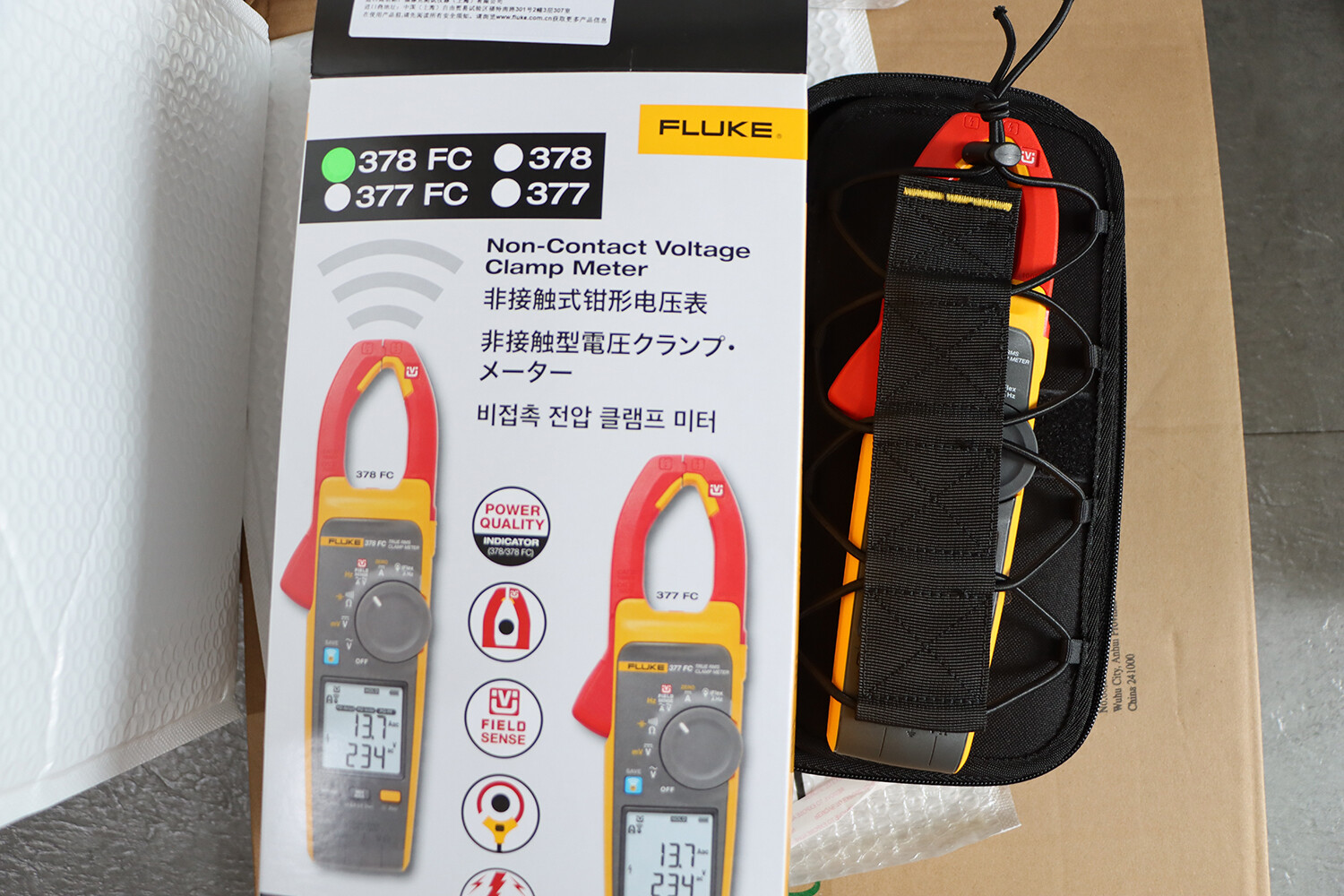 Fluke 378FC AC/DC TRMS Non-Contact Voltage Wireless Clamp w/PQ Indicator & iFlex