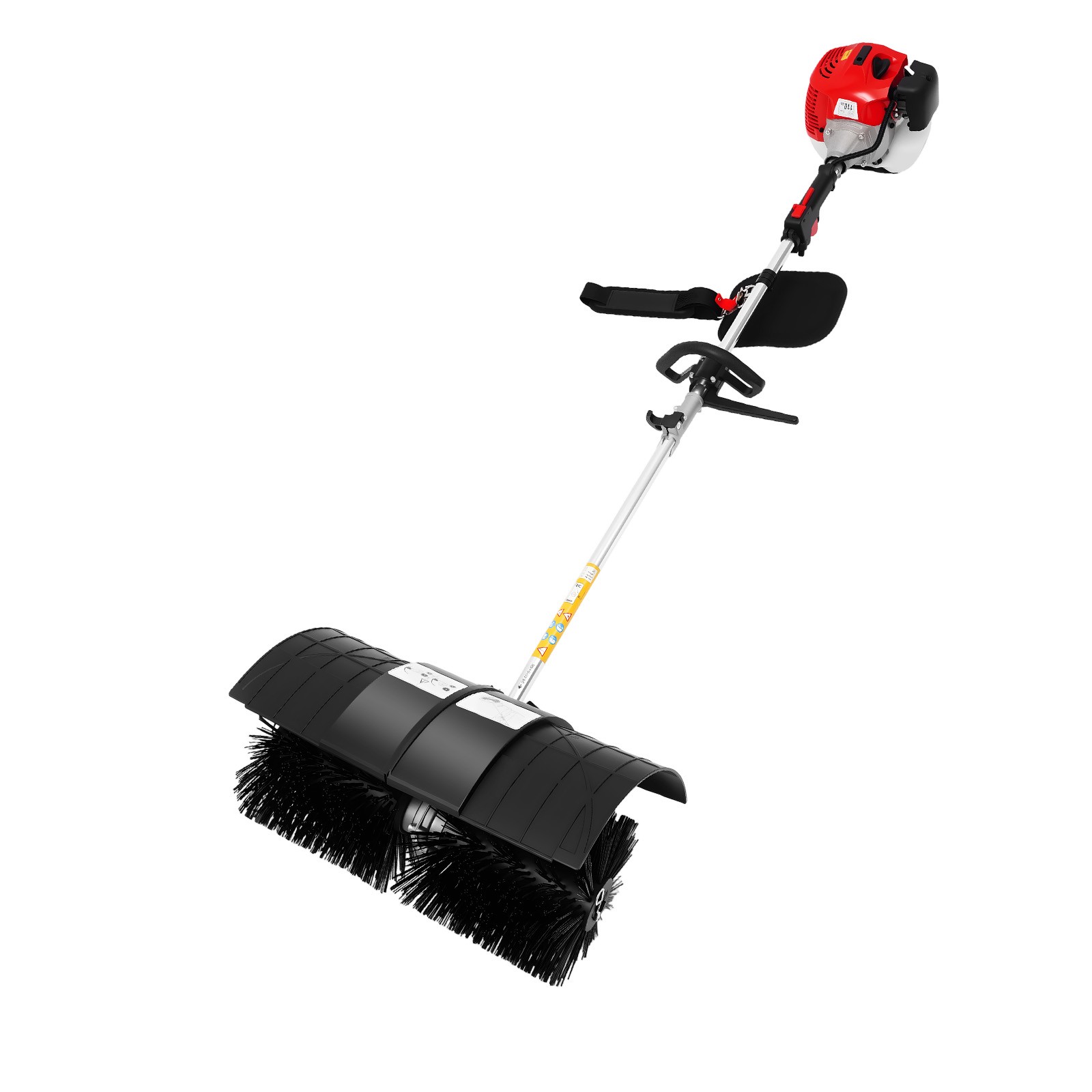 Gas Power Handheld Sweeper Broom Driveway Turf Artificial Grass Snow Clean 52CC
