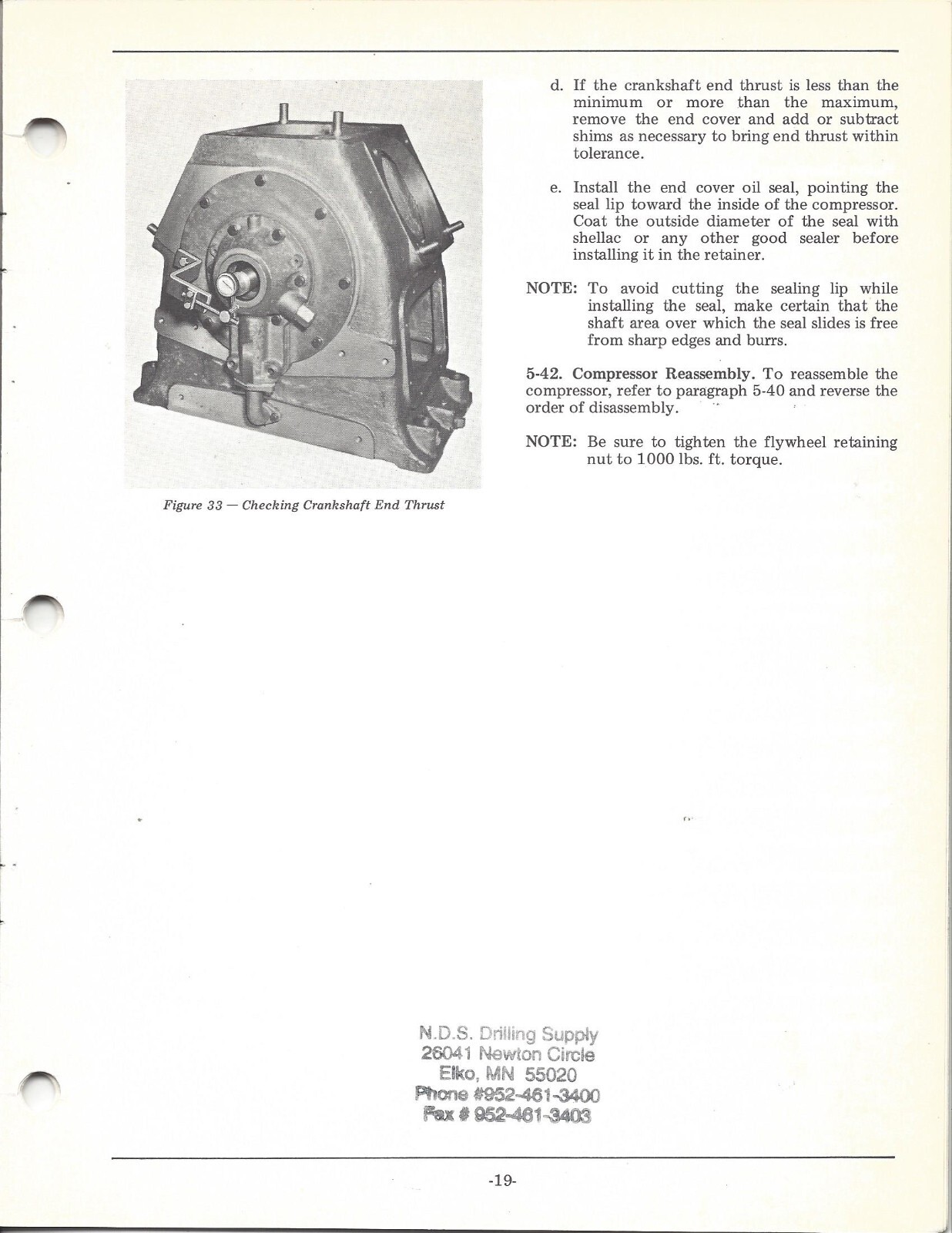 50 100 256 Air Compressors Operator, Service & Parts Manual Fits LeRoi SDS