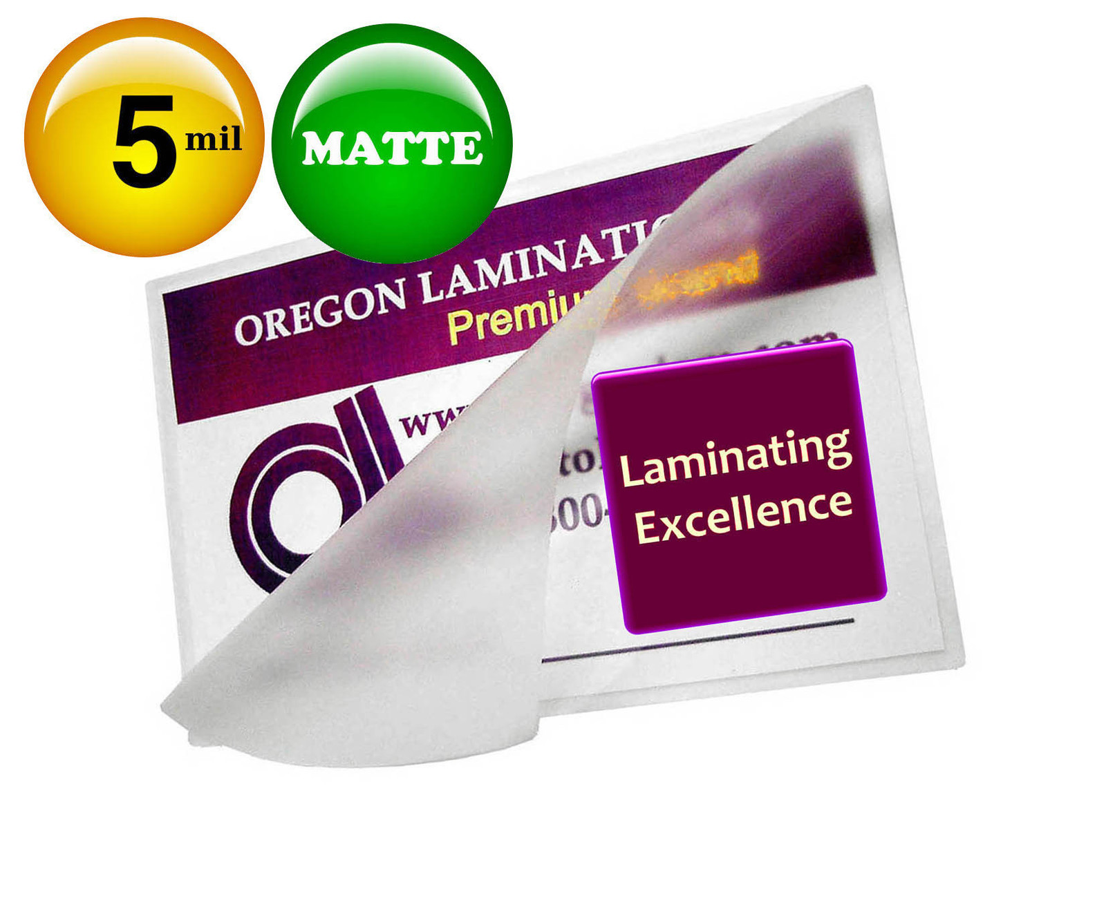 MATE/MATTE Military Card Hot Laminating Pouches 2-5/8 x 3-7/8 [pk of 100] 5 Mil