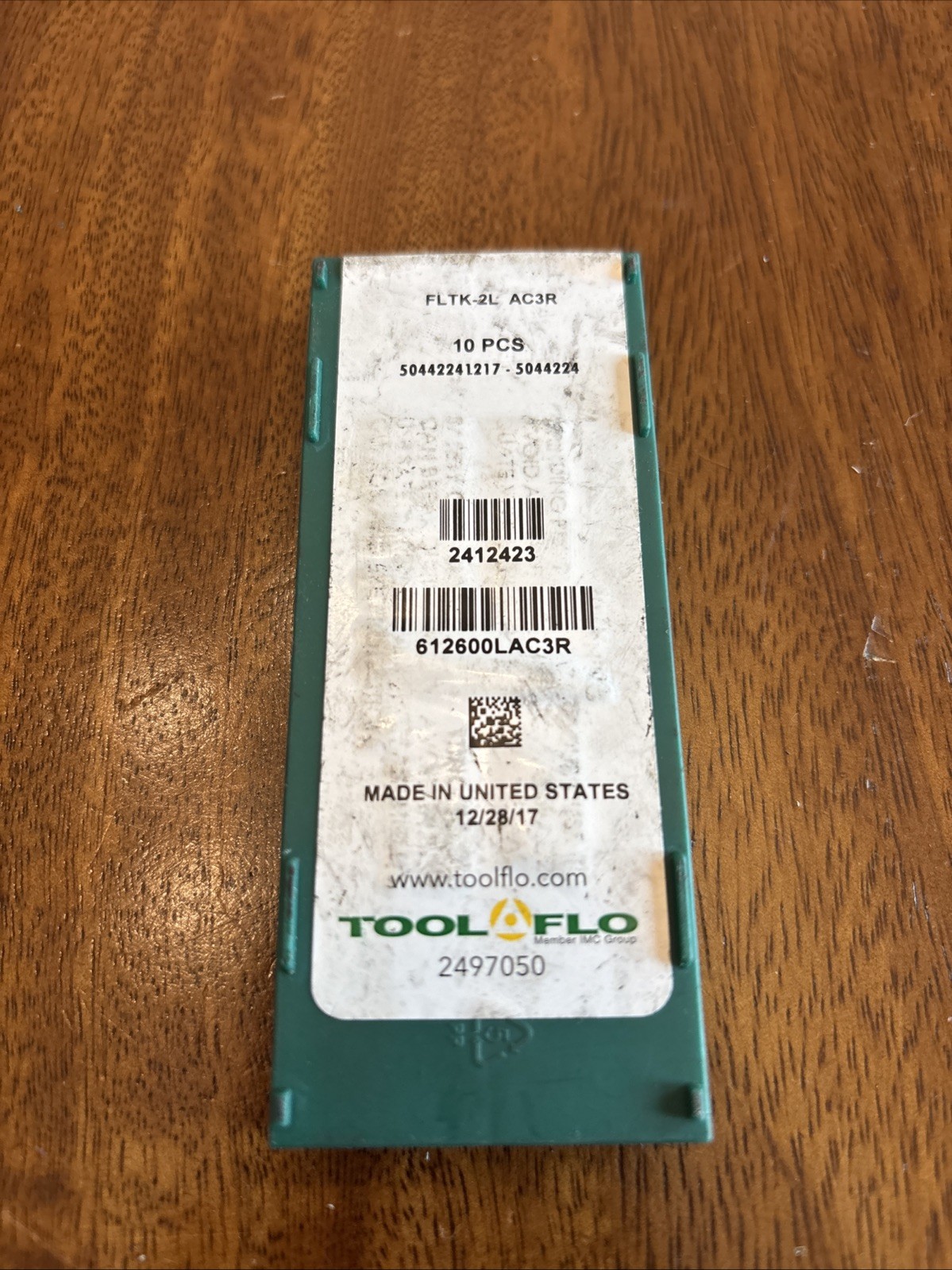 8 pc of TOOL-FLO FLTK 2L AC3R CARBIDE INSERT 2412423