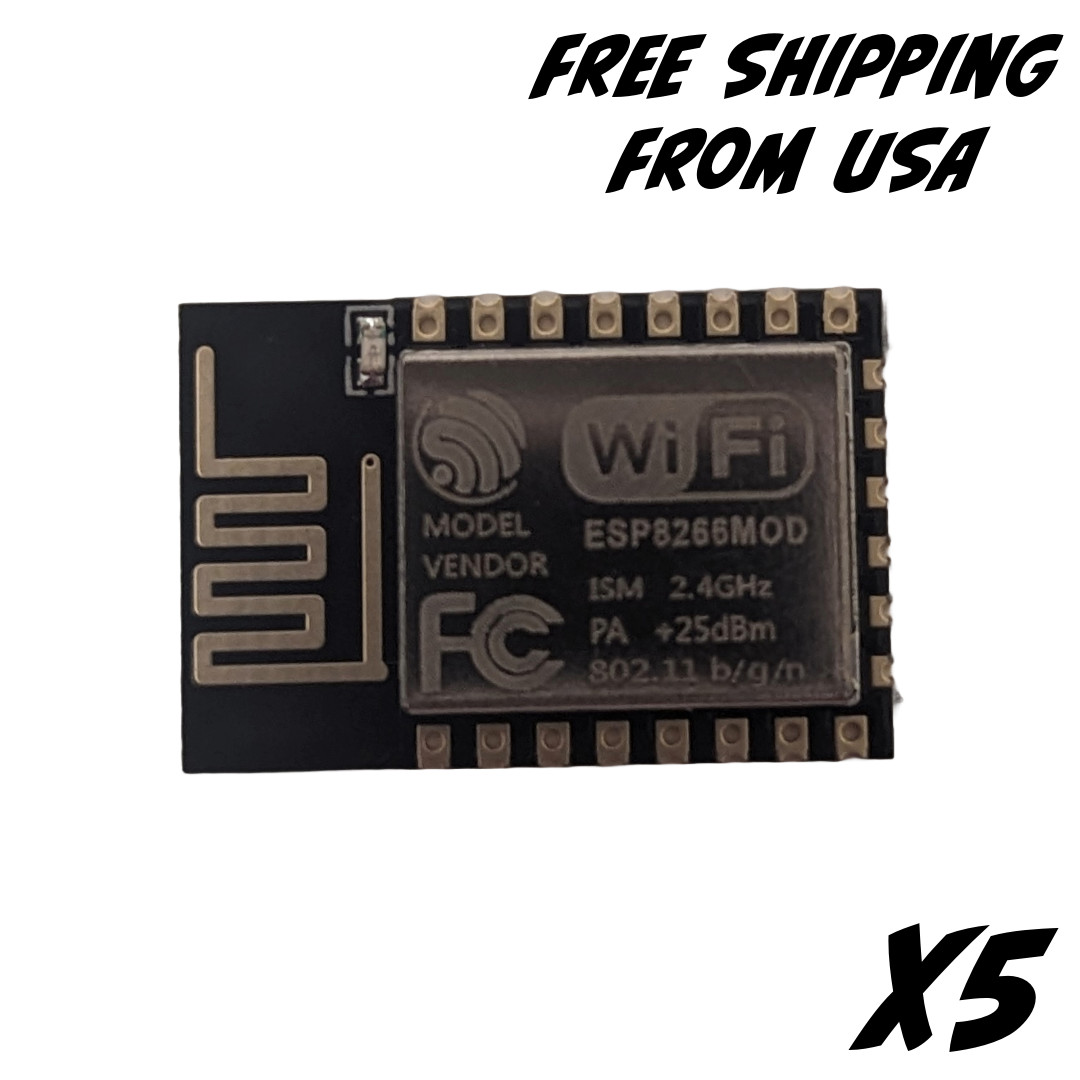 5X ESP8266 ESP-12F WIFI Module 802.11N Arduino NodeMCU MicroPython (5-Pack)