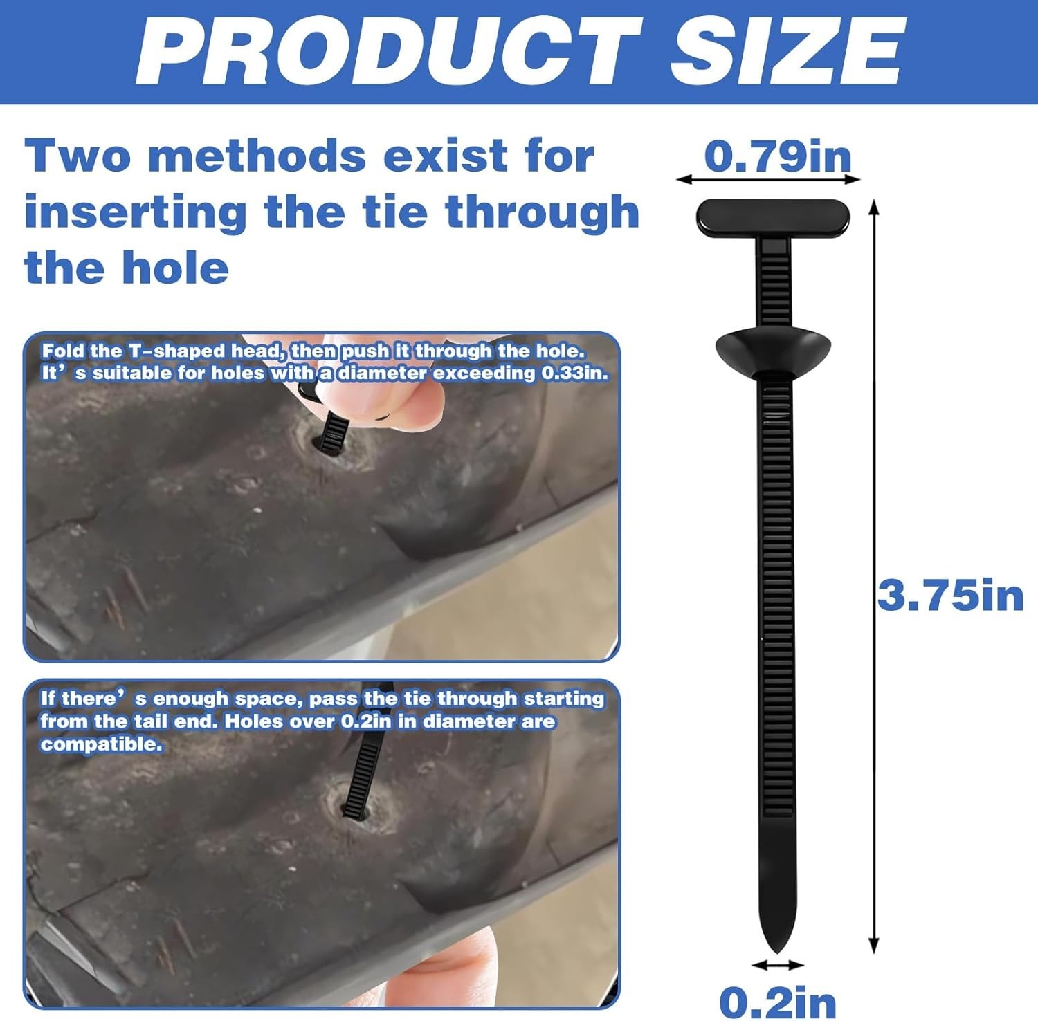 150 PCS Nylon Universal Cable Tie Buckle，Heavy Duty Self-Locking Zip Ties Holder