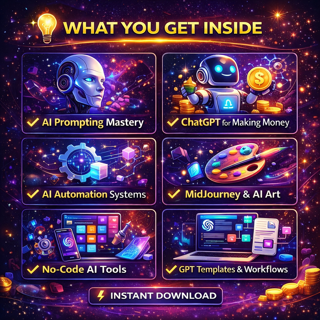 AI ChatGPT Course Bundle 22+ Courses Automation Prompts, Digital Download