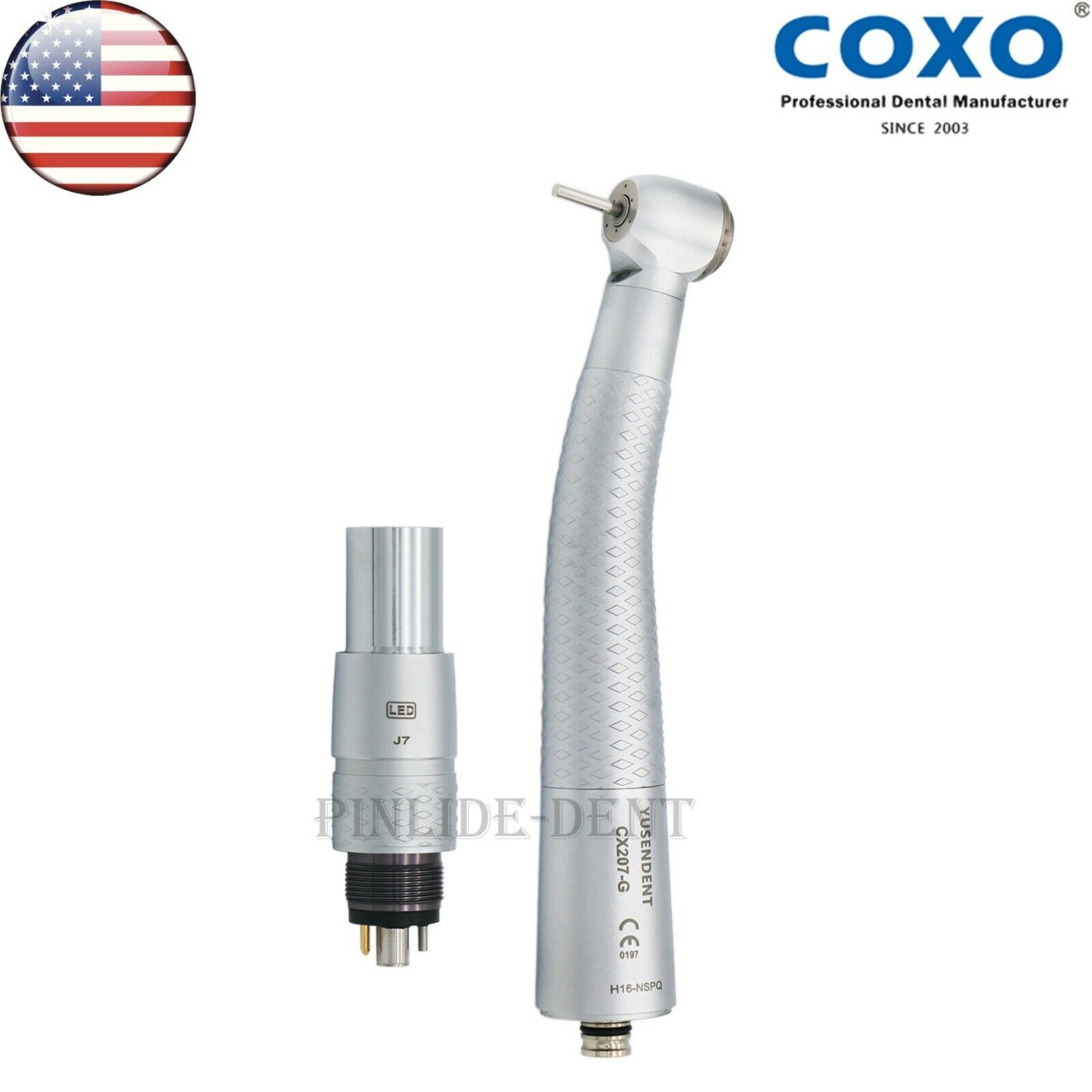 COXO Dental Fiber Optic High Speed Handpiece LED Fit Kavo NSK LED Coupling 6Hole