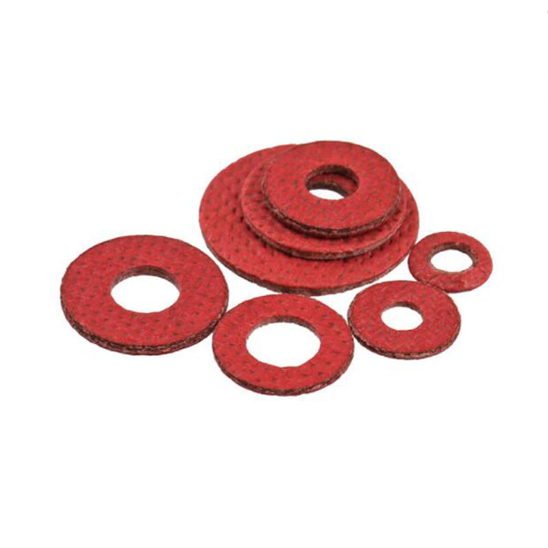 Inner Ø7~33mm Red Steel Paper Fiber Insulating Gasket Sealing Washer Flat Spacer