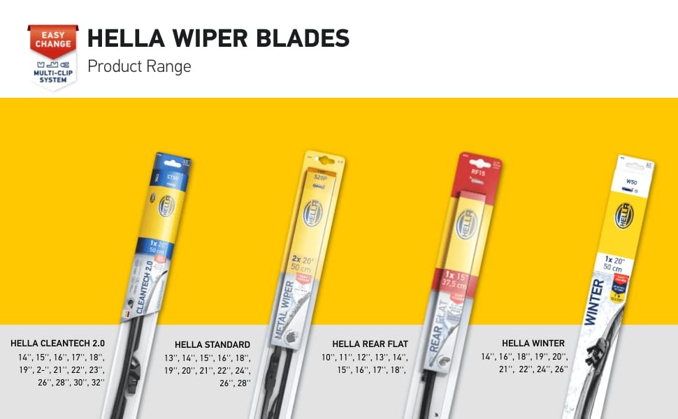 HELLA OE Quality 26″ All Seasons Graphite Coated Heavy Duty Rubber Wiper Blade