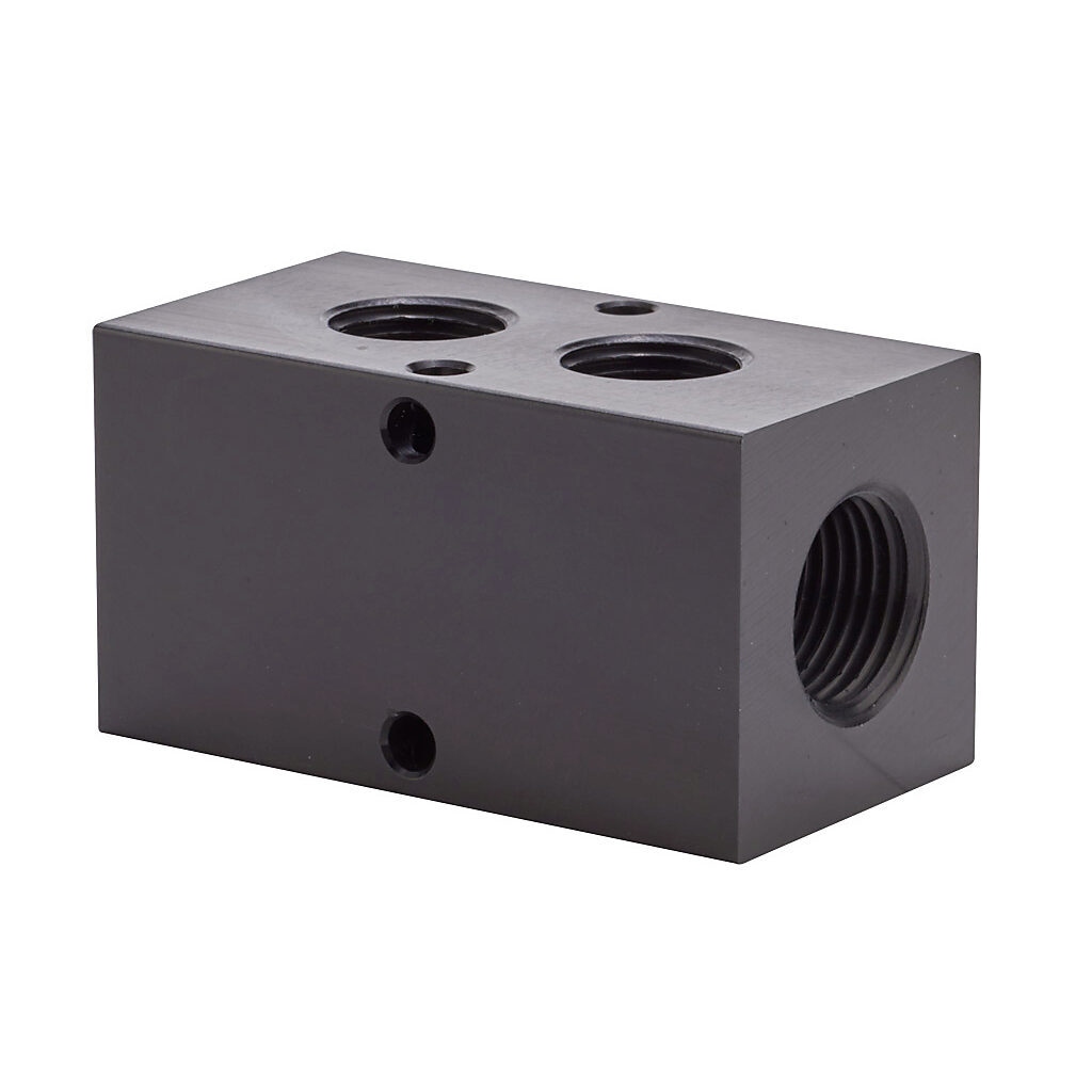 Nitra MRA-2ED 2-Station Aluminum Valve Manifold (2) Inlet, (2) Outlet, 1000PSI