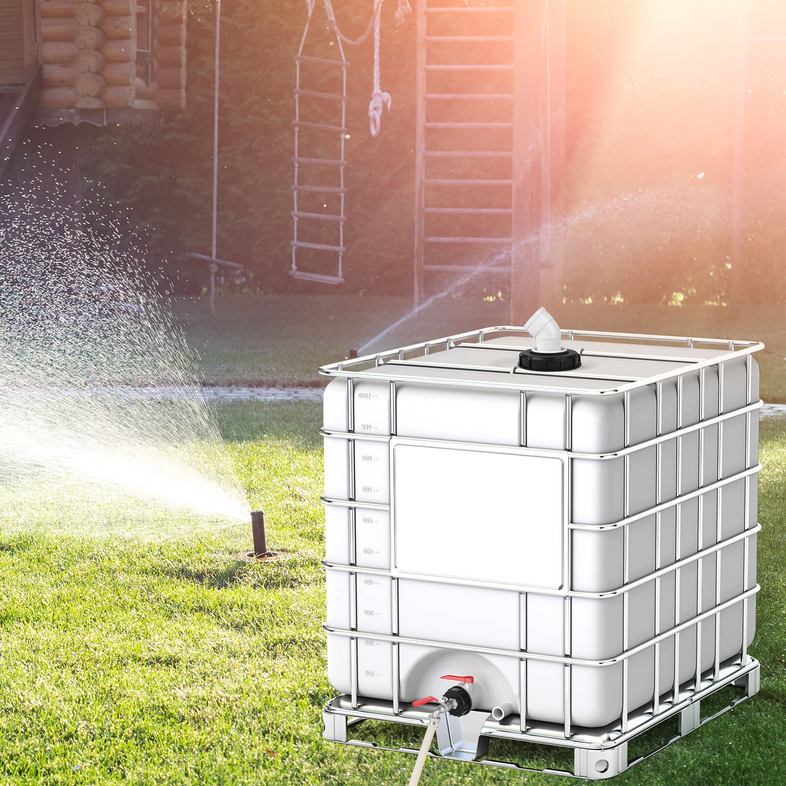 45° IBC Tote Tank Cover with Filter Tank Cap Ton Barrel Filter Lid Cover