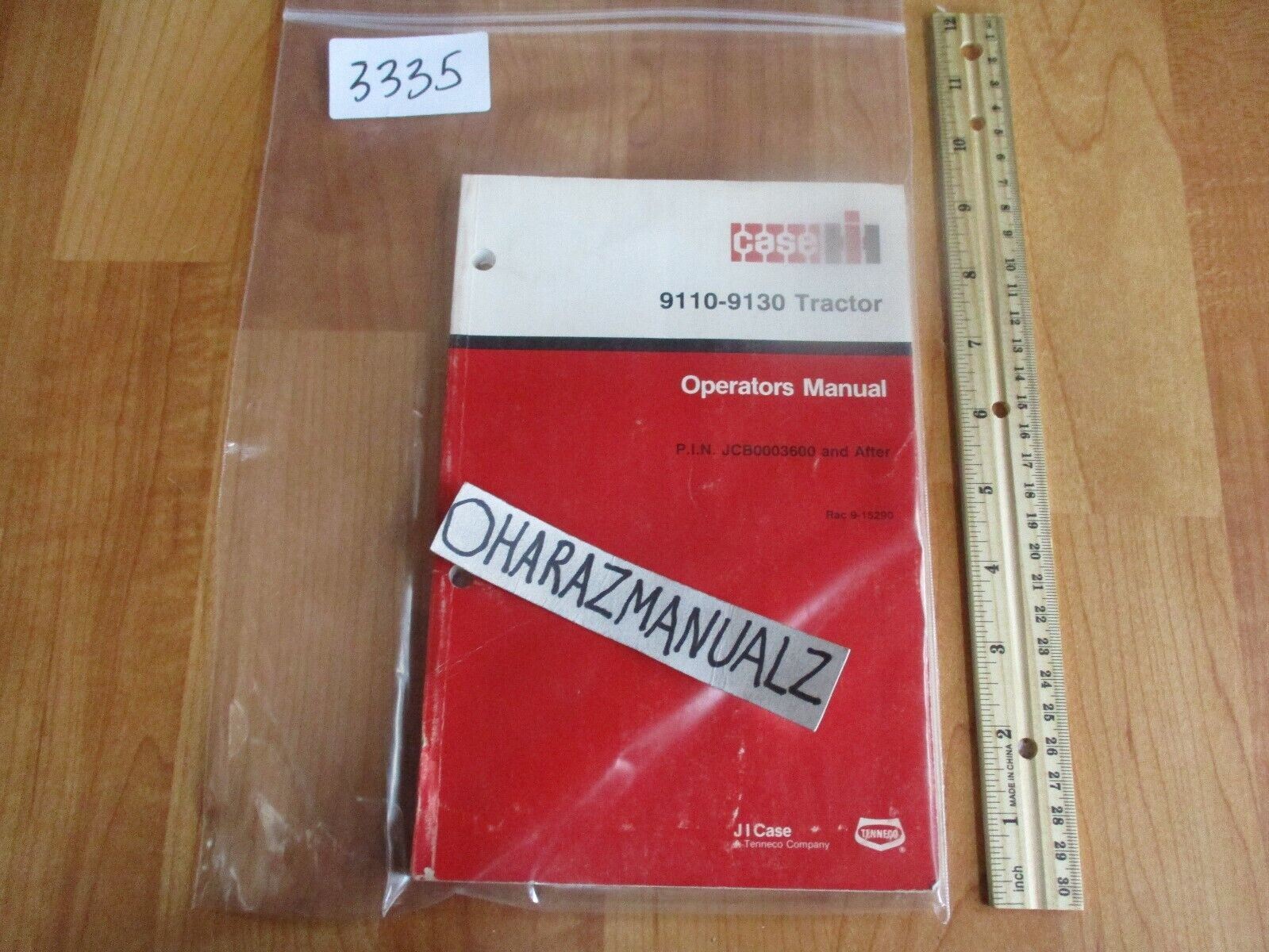 CASE 9110-9130 Tractor Operator’s Manual 9-15290 JCB0003600 & After