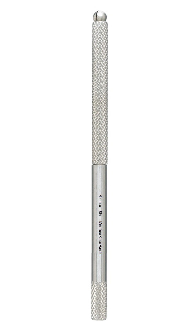 12 Miniature Blade Handle, 5″, with Self-Locking Chuck, Round Knurled, 3K Type