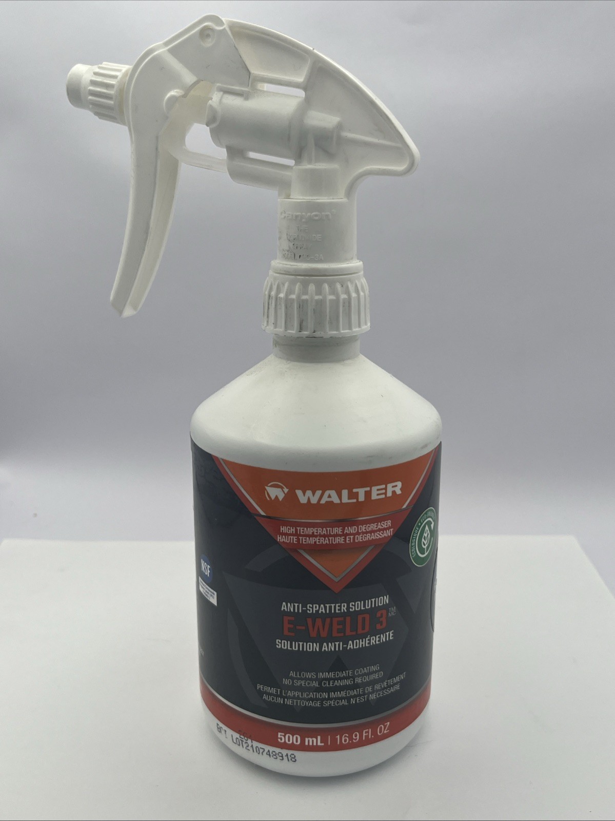 (2) WALTER E-WELD 3 Hi Temp Anti Spatter Welding Spray 16.9 FL. OZ for MIG, TIG