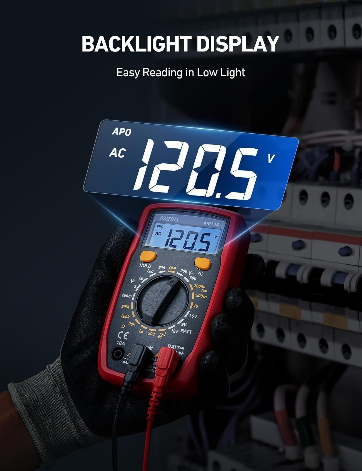AstroAI Digital Multimeter 2000 Counts AC/DC Voltage Tester