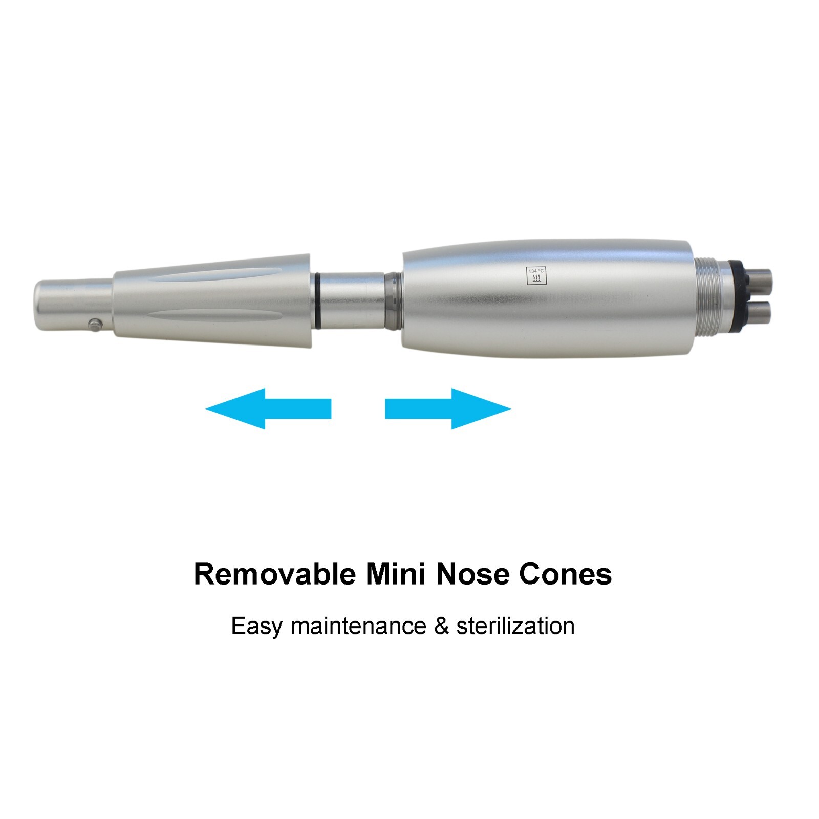 Dental Prophy Hygiene Handpiece Air Motor 3 Nose Cone 4 Holes 360 Degree Swivel