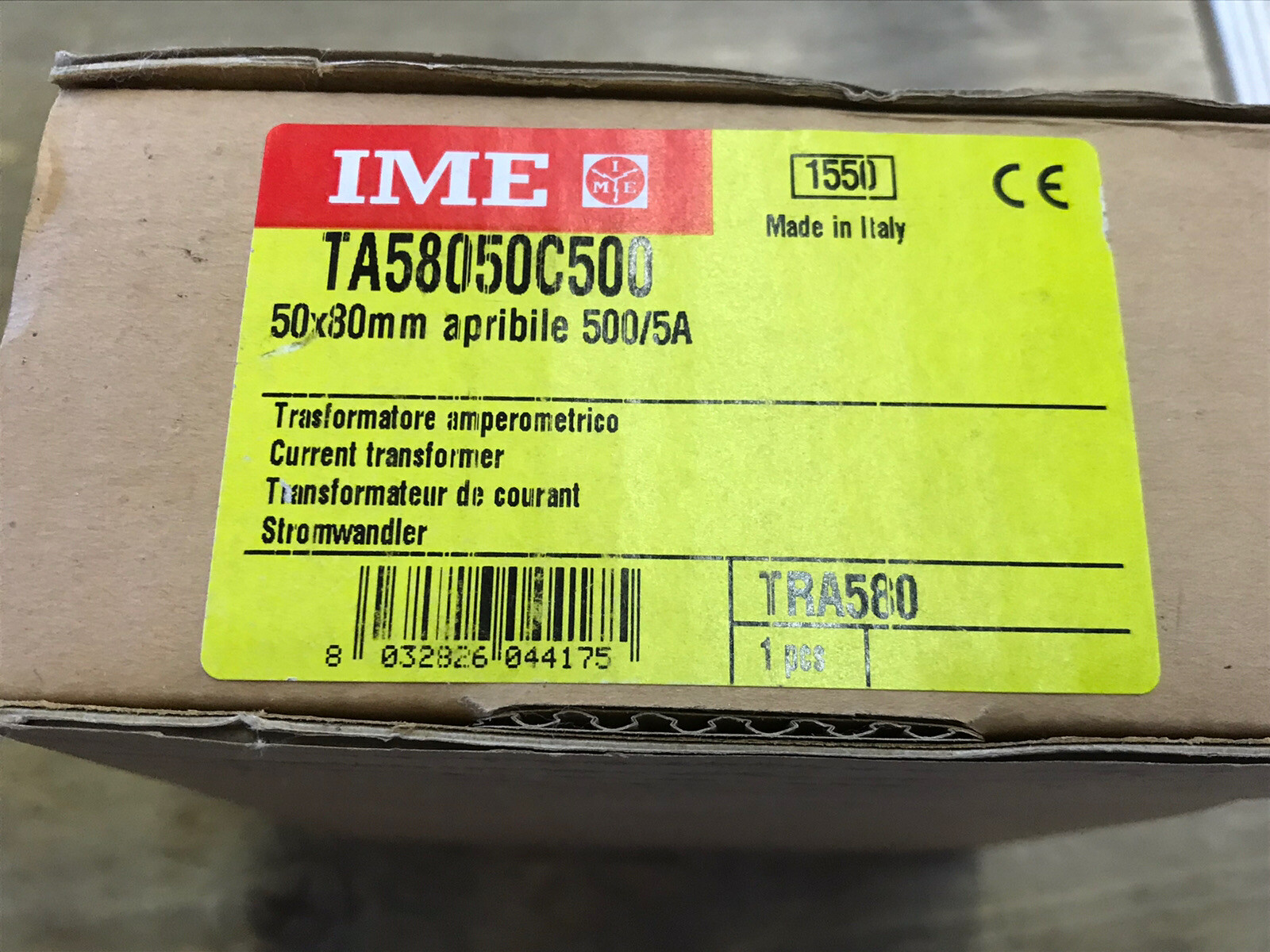 IME TA58050C500 Clip-On Current Transformer (500/5A) – NEW & ORIGINAL PACKAGING