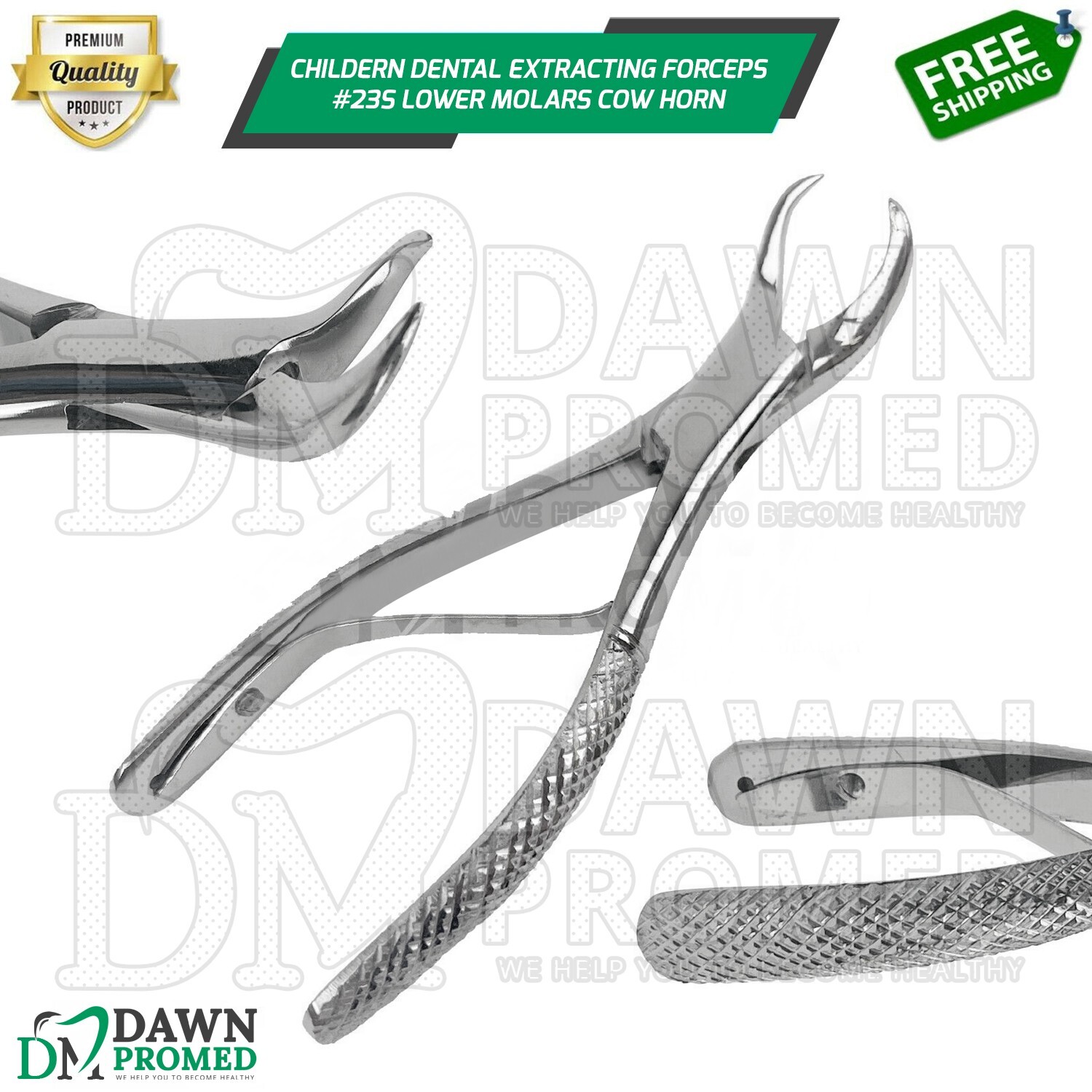 Dental Extracting Forceps #23S For Lower Molars Cow Horn Dental Inst German Gr