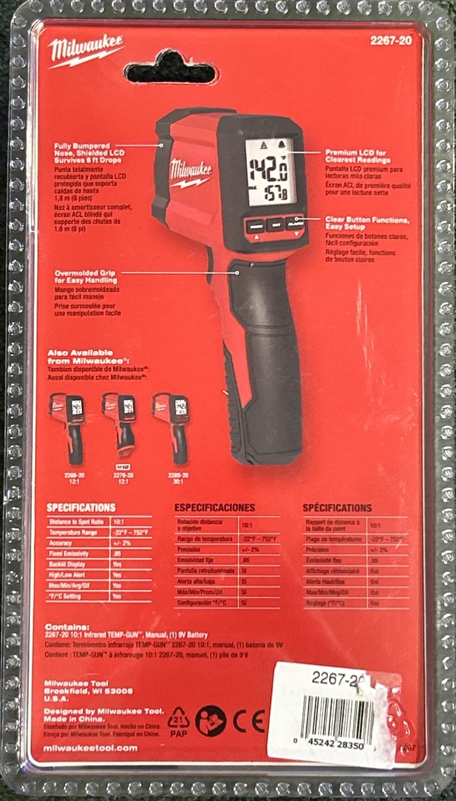 Milwaukee 2267-20E 10:1 INFRARED TEMP GUN