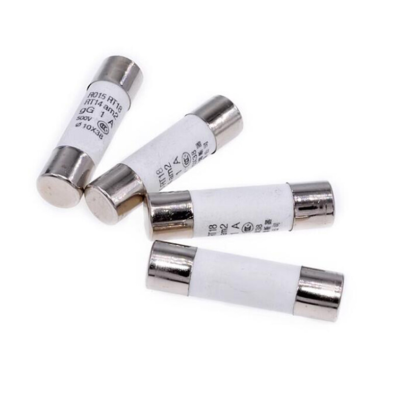 R015 Ceramic Fast Blow Fuse 10x38mm RT18 0.5A 1A 2A 3A 5A 6A 8A 10A 32A 40A 500V