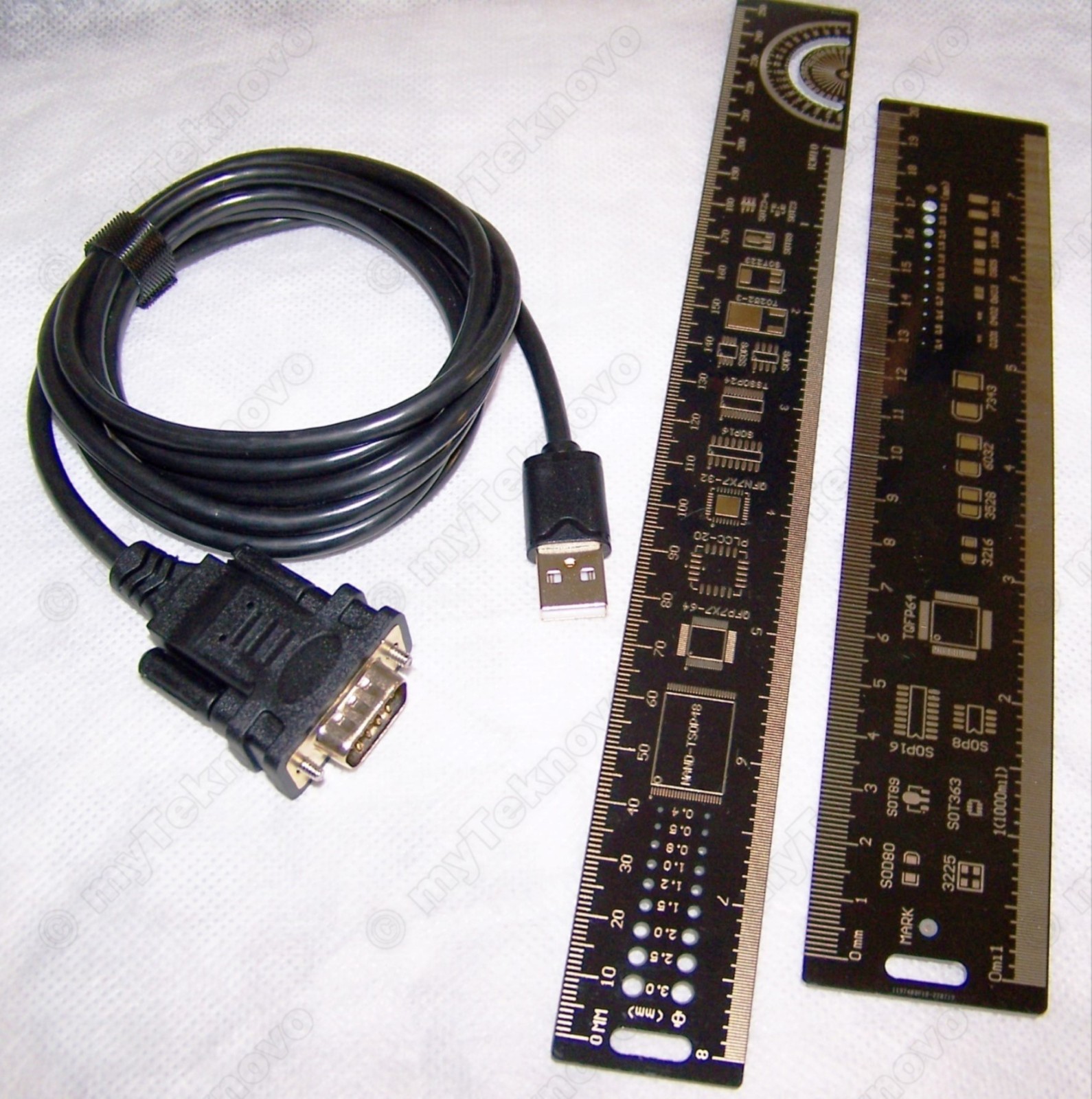 1x FTDI USB-DB9 FT232 Cable & 2x Eng. Rulers CD for HP 48G 49G 39G 38G 48GX -USA