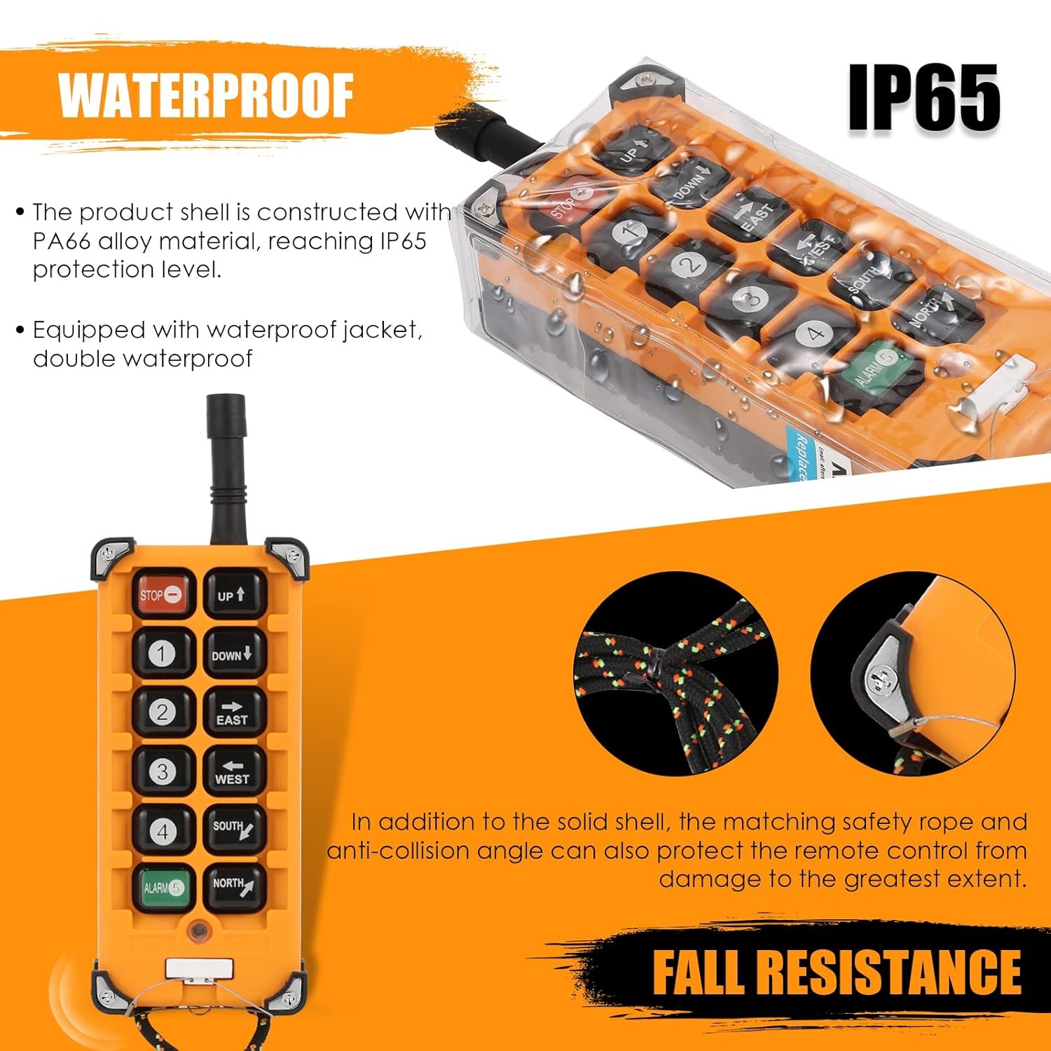 Wireless Crane Remote Control 12 Buttons 12V Industrial Channel Hoist Controller