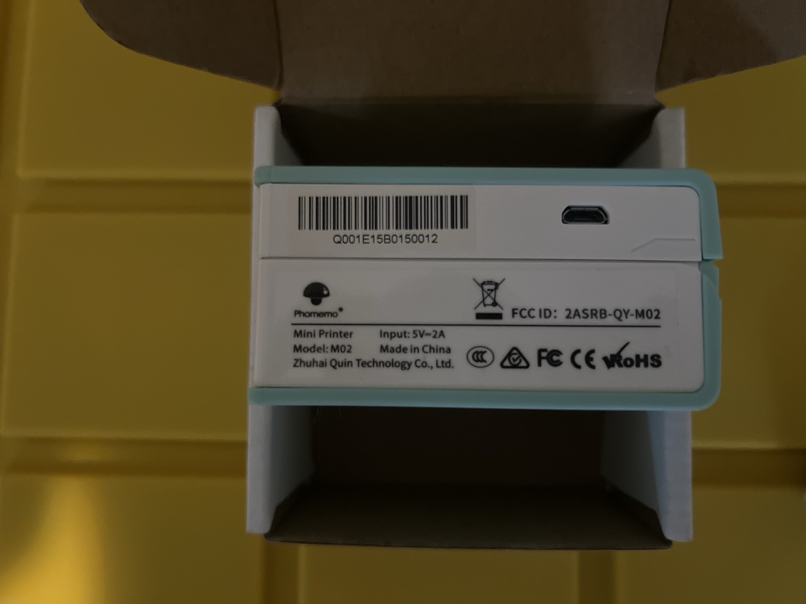 Phomemo thermal Printer USB, Mint Green with Charger included