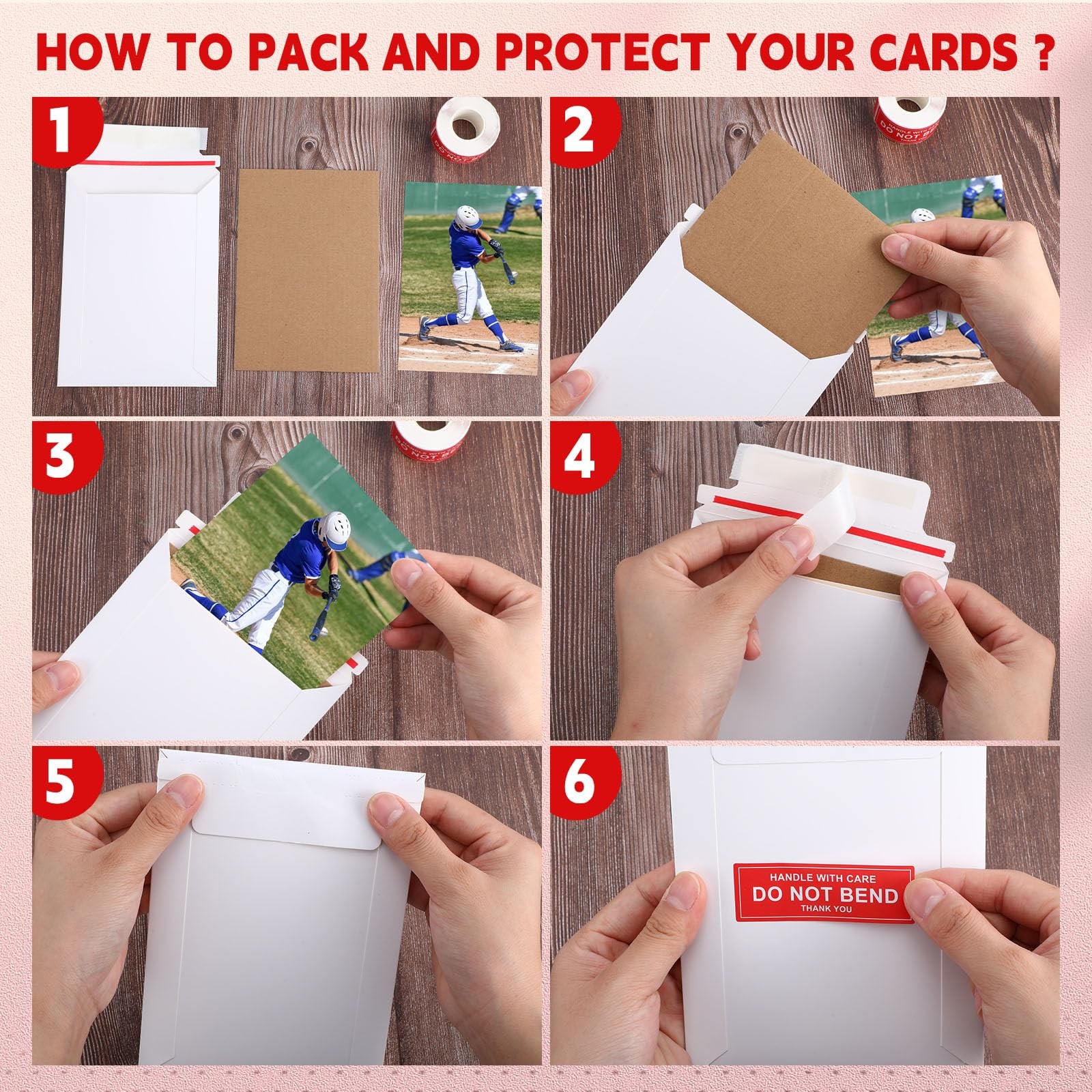 Honoson 201 Pcs Trading Card Shipping Set 7″ x 7.09 x 16.93 inches, White