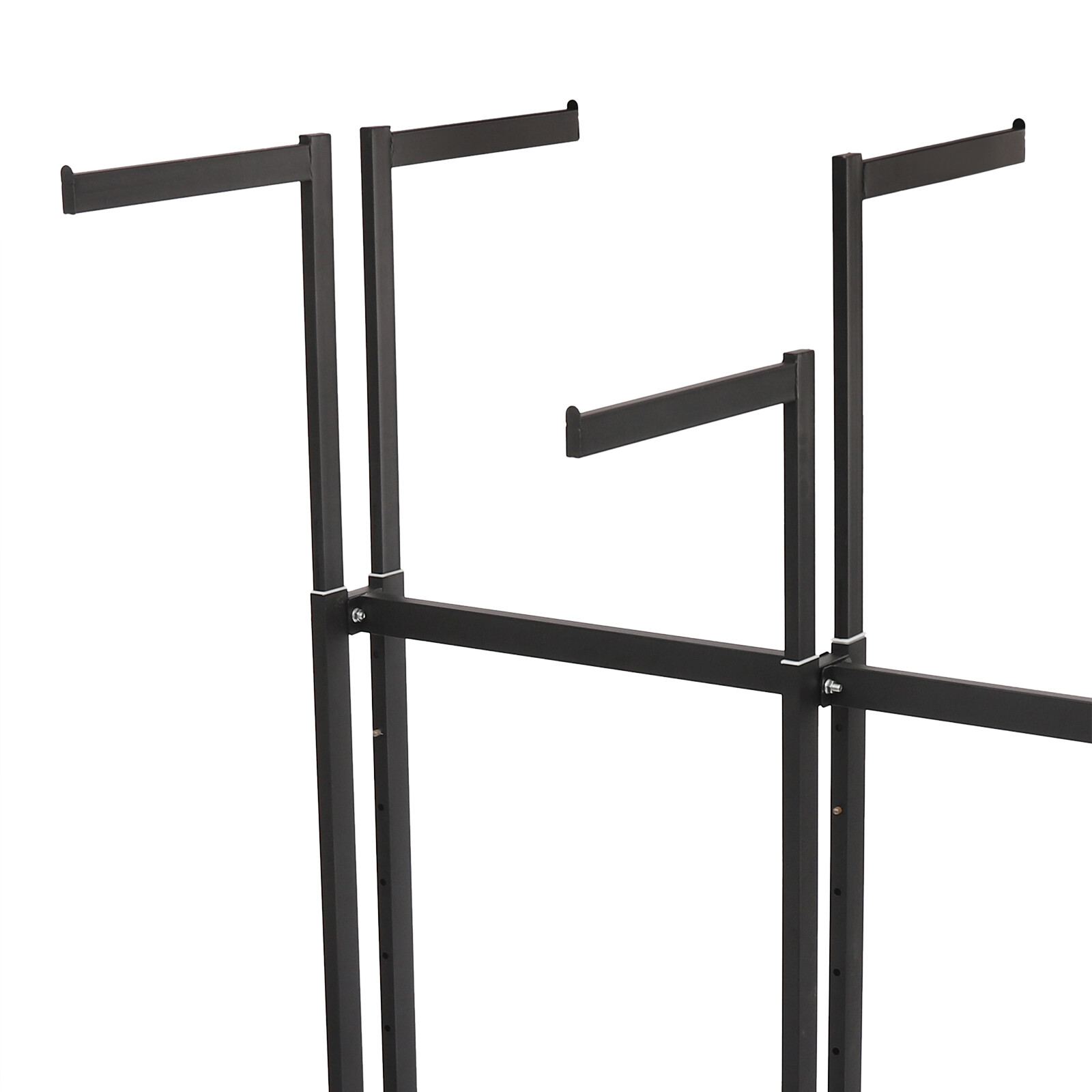 6 Arms Clothing Display Retail Rack Adjustable Floor Standing Metal Garment Rack
