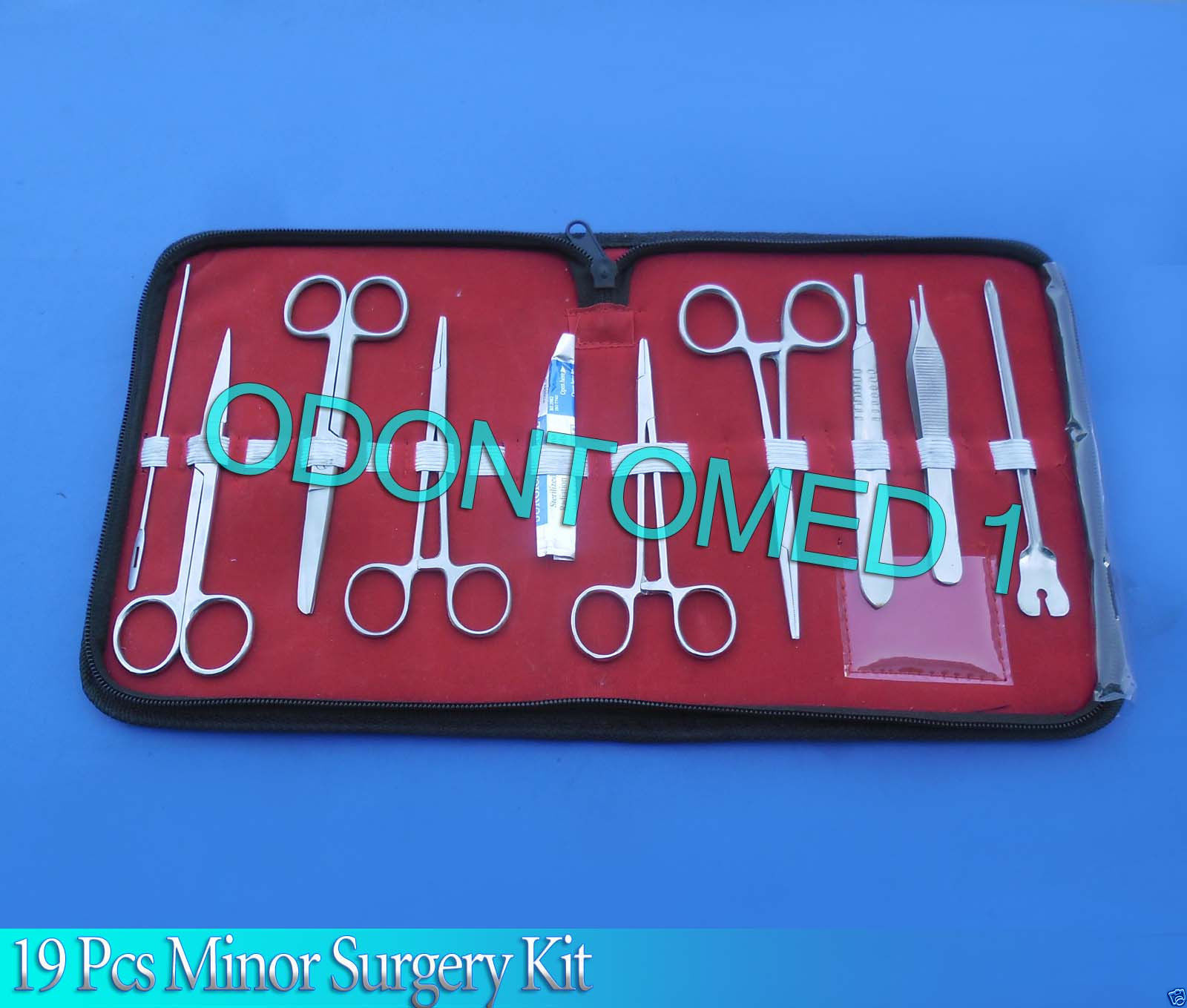 19 PCS MINOR SURGERY KIT SURGICAL INSTRUMENTS FORCEPS