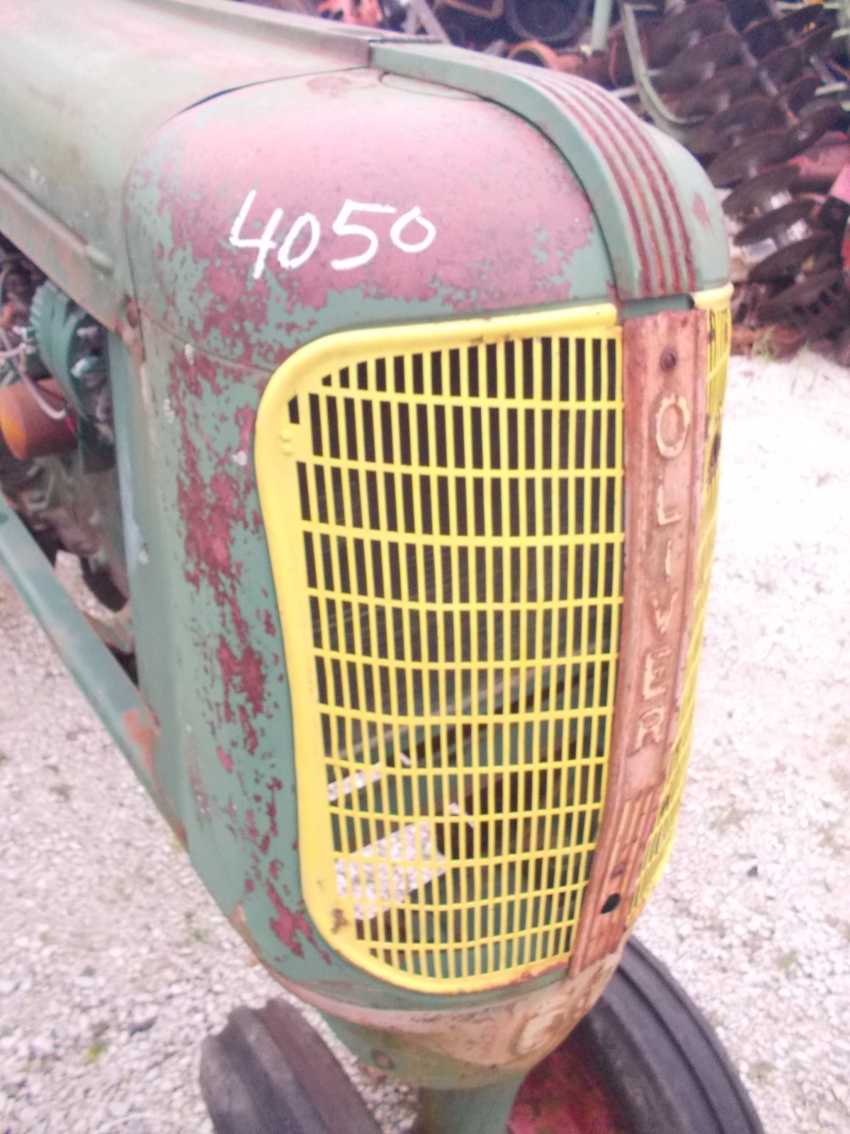 Oliver 60 Tractor NICE ORIGINAL front nose cone grill w/ screen & center badge