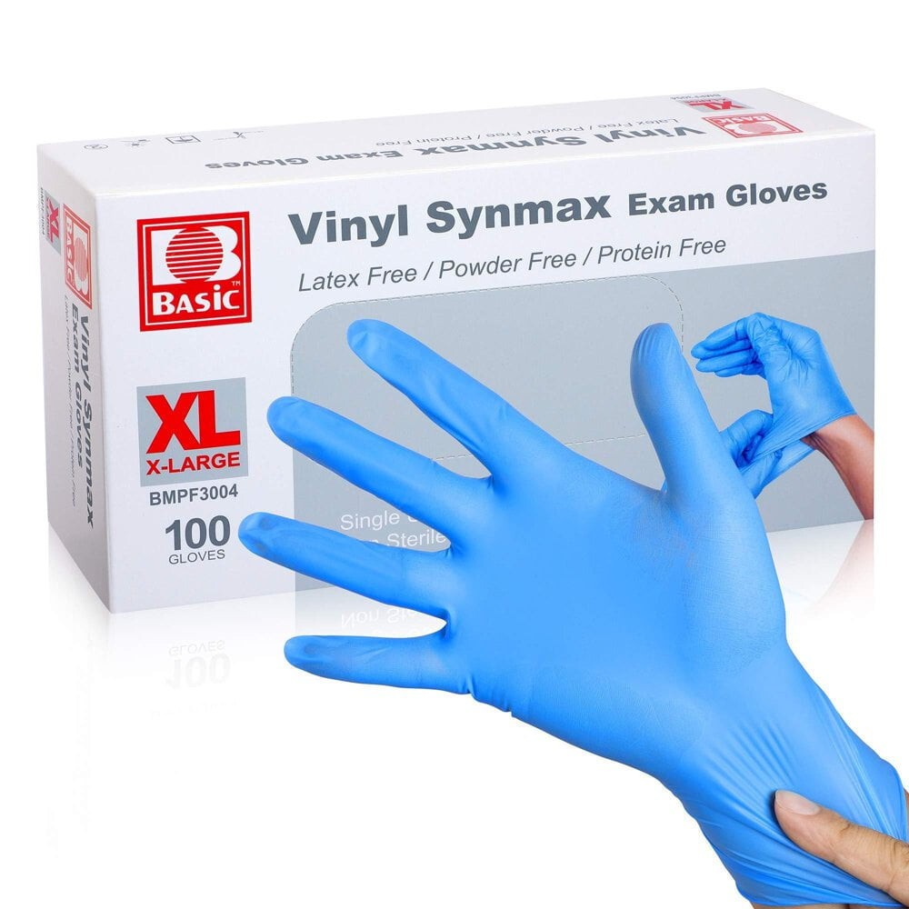 Disposable Gloves Vinyl Basic Synmax Exam Gloves Powder-Free Latex-Free