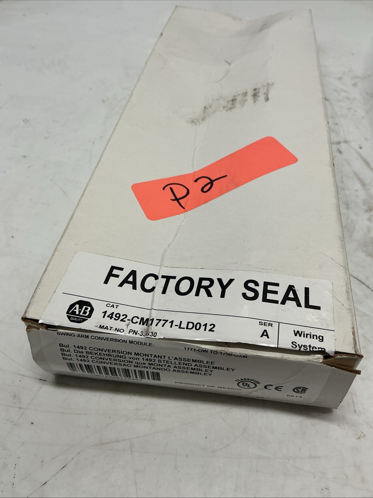 Allen Bradley Swing-arm Conversion Module 1492-CM1771-LD012 SER. A Y-974