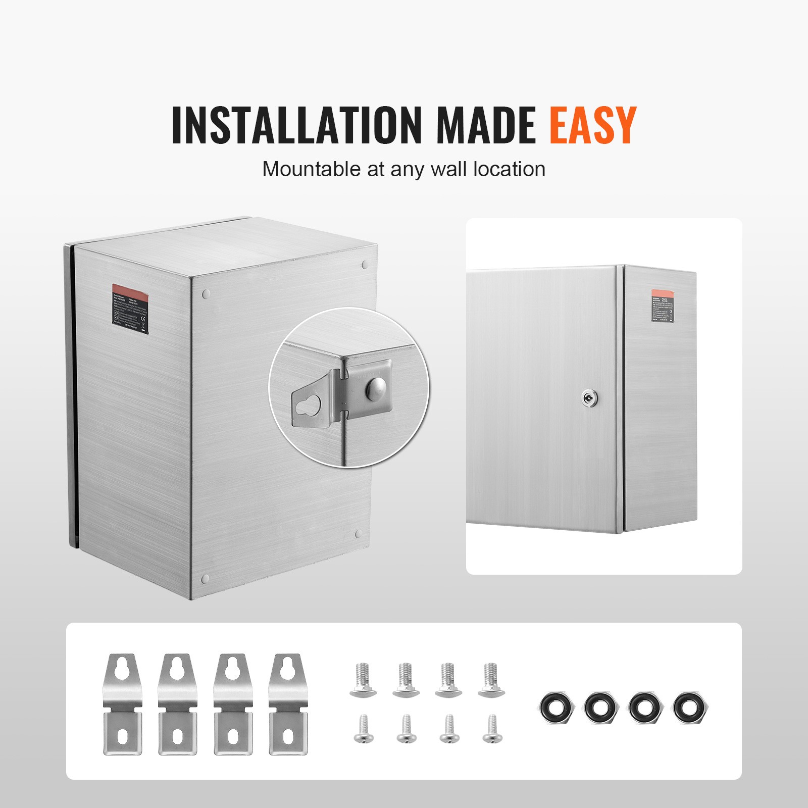 12» 16» 20″ 24» Stainless Steel Electrical Enclosure Junction Box IP65