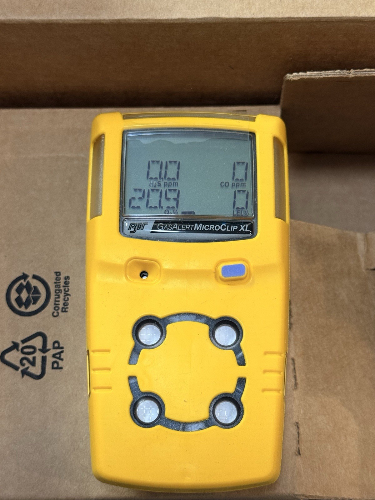 NEW 2025 BW GasAlert MicroClip XL Gas Detect O₂ CO H₂S LEL | MCXL-XWHM-Y-NA