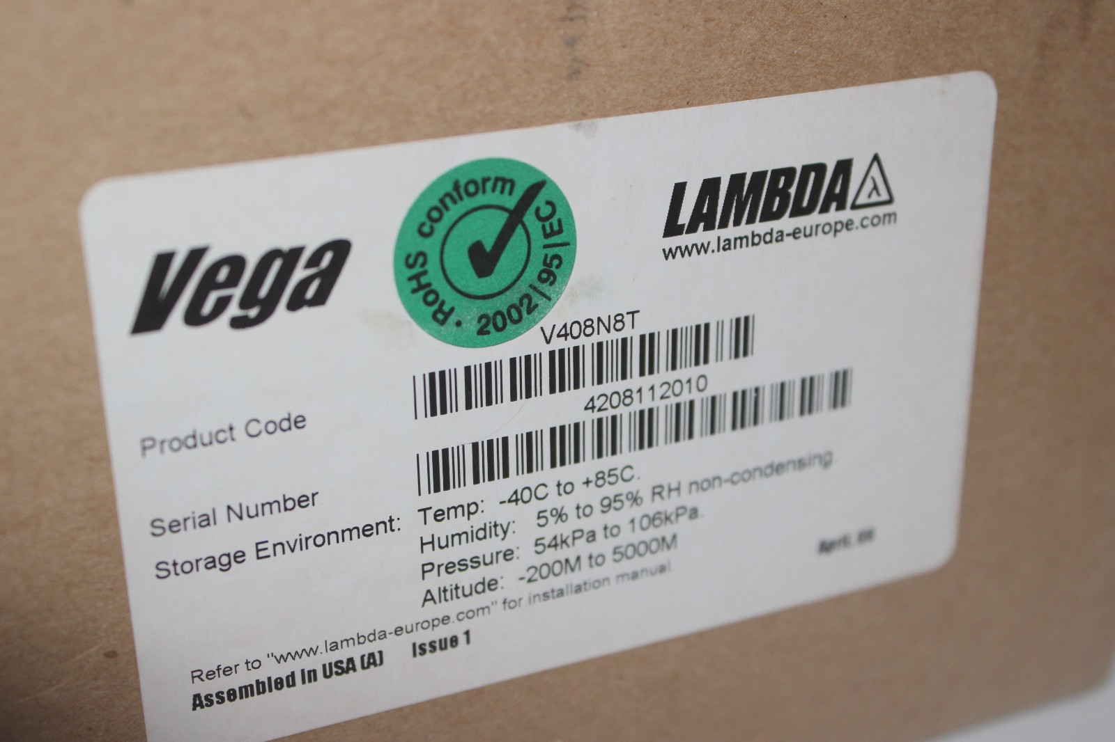 TDK-LAMBDA VEGA 450 V408N8T 450W MODULAR AC-DC POWER SUPPLY B2 6V 25A C5 24V 10A