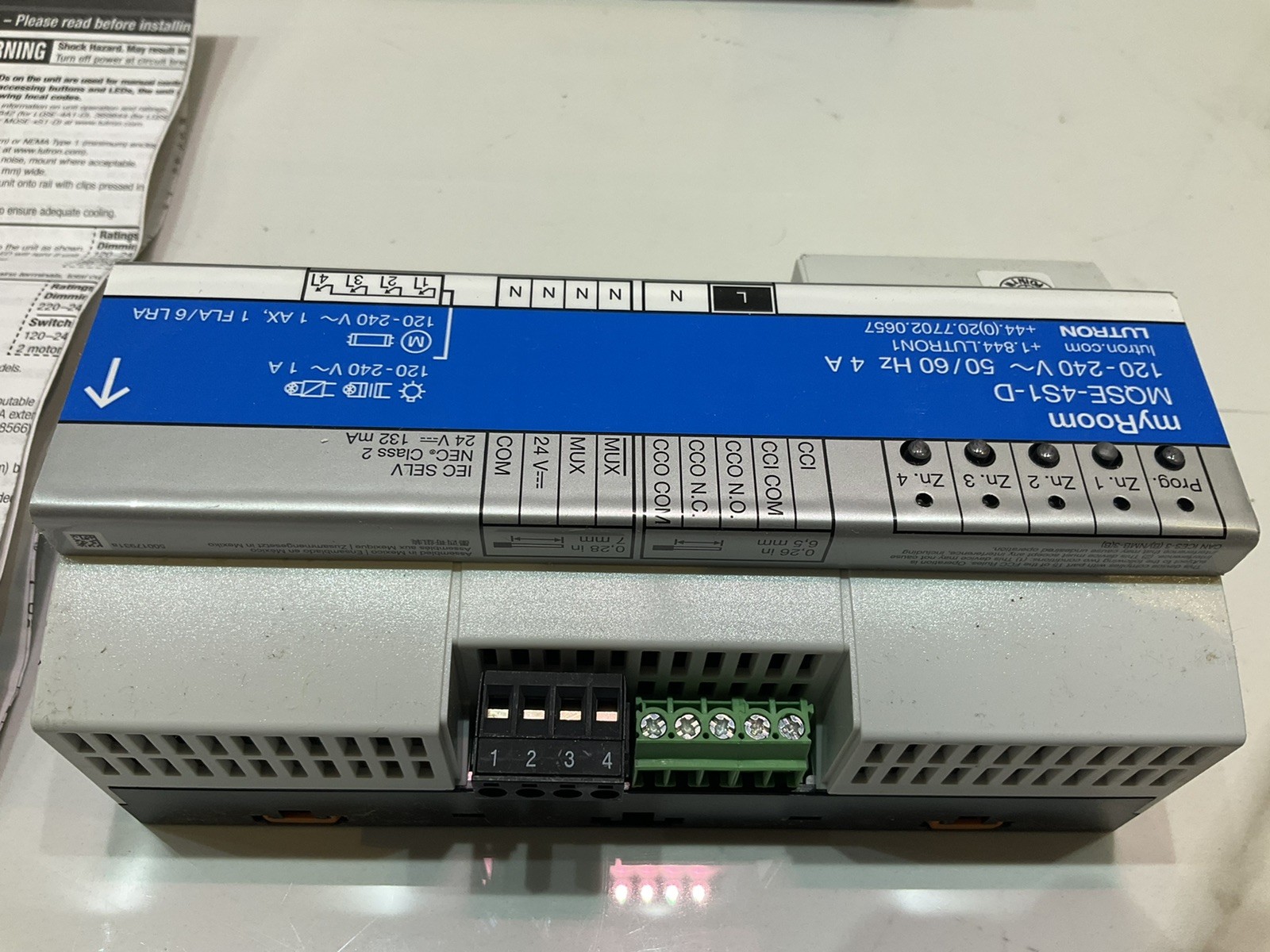 Lutron MQSE-4S1-D 120-240 V -56-60 HZ 4A Switching Power Module