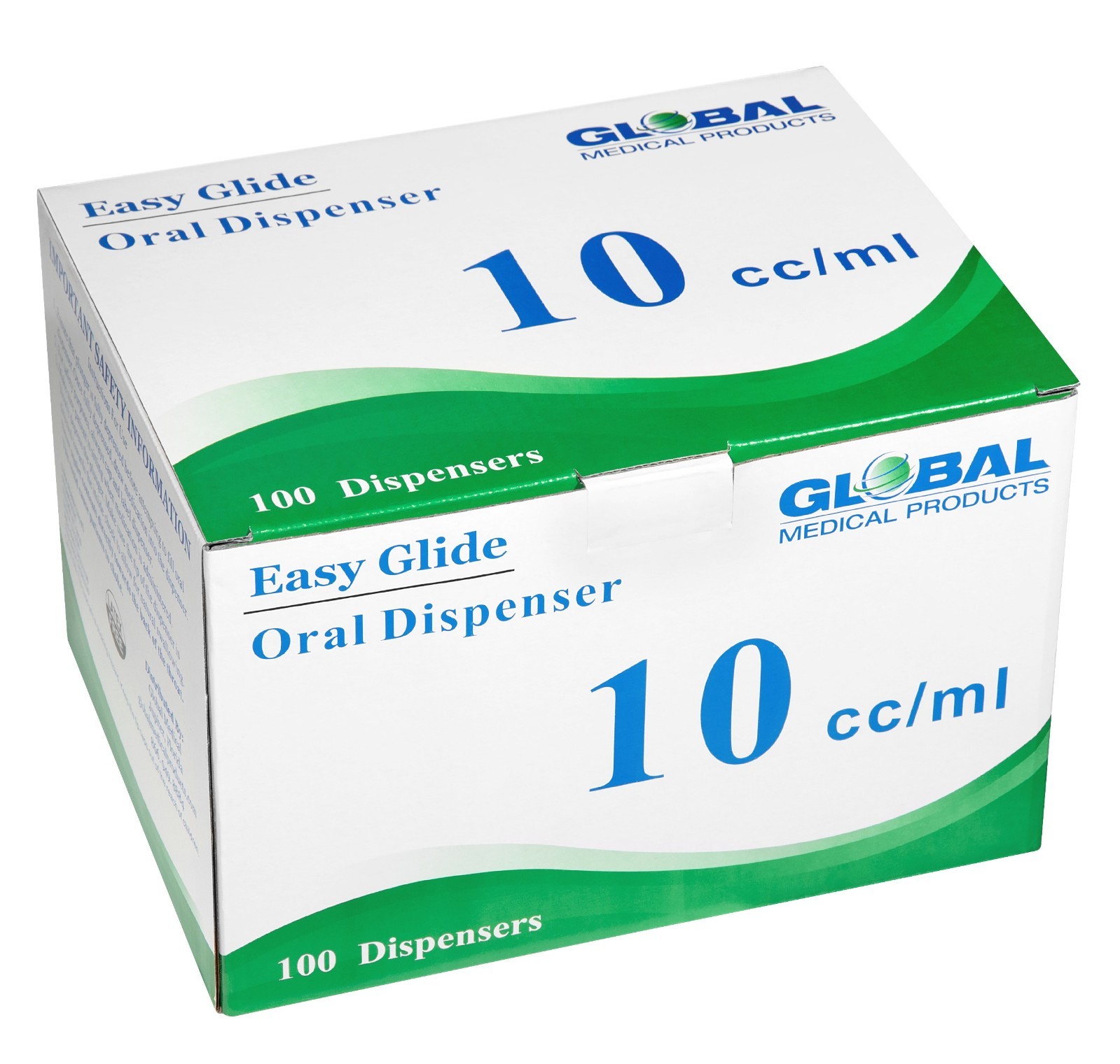 Global Medical Products – 10cc ORAL Syringe – QTY 100 – Sterile – WITH TIP CAPS