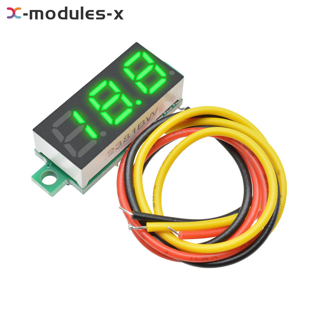 1-10PCS Mini DC0-100V 0.28In 3-Digital Voltmeter LED Voltage Panel Meter 3 Wire