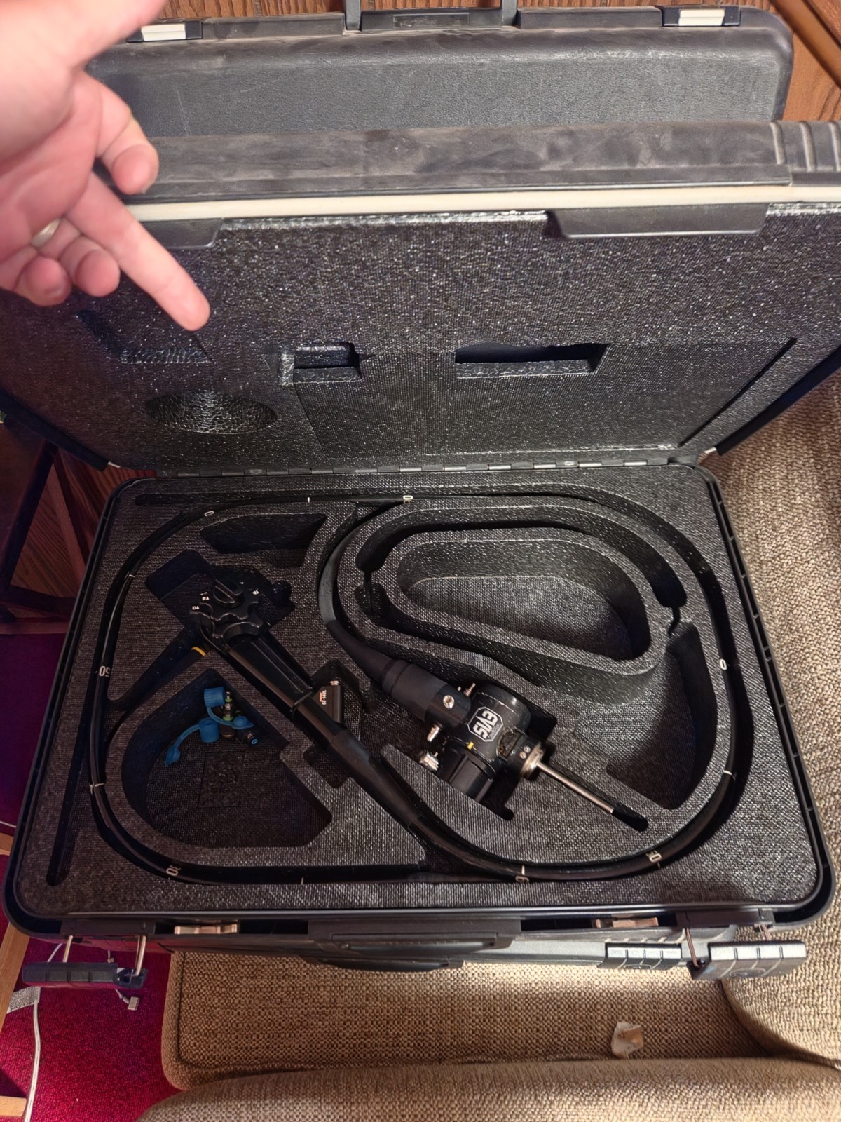 Olympus CF-140L Video Colonoscope Endoscope Lot of 3 Untested w/ Case &…