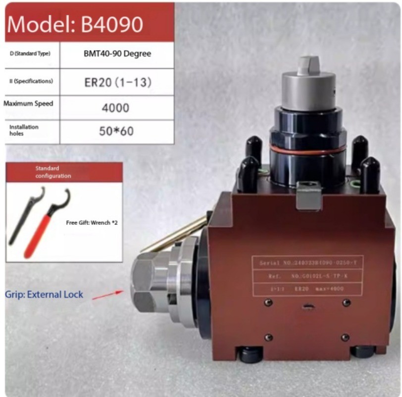 90°/0° Tool Holder Turning-Milling Composite Universal Power Head Tower BMT40
