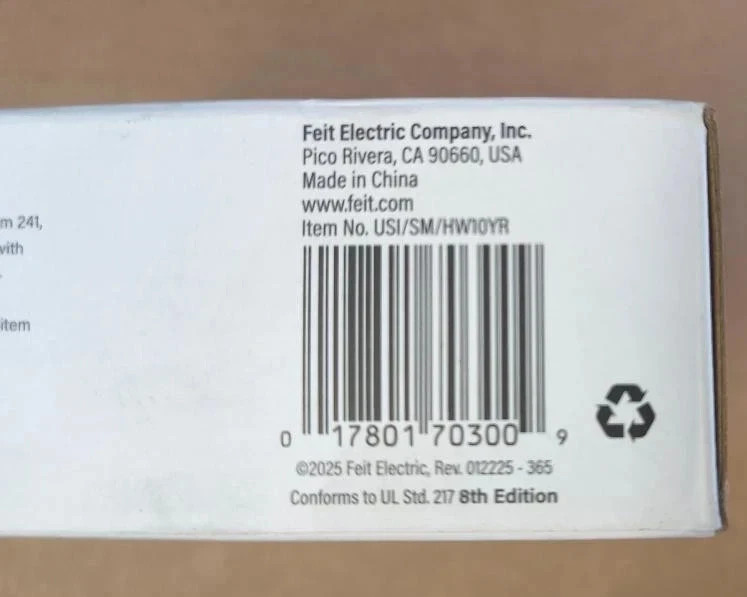 NEW USI/SM/HW10YR 2-IN-1 Smoke & Fire Alarm Hardwired + 10 Yr Battery Free Ship