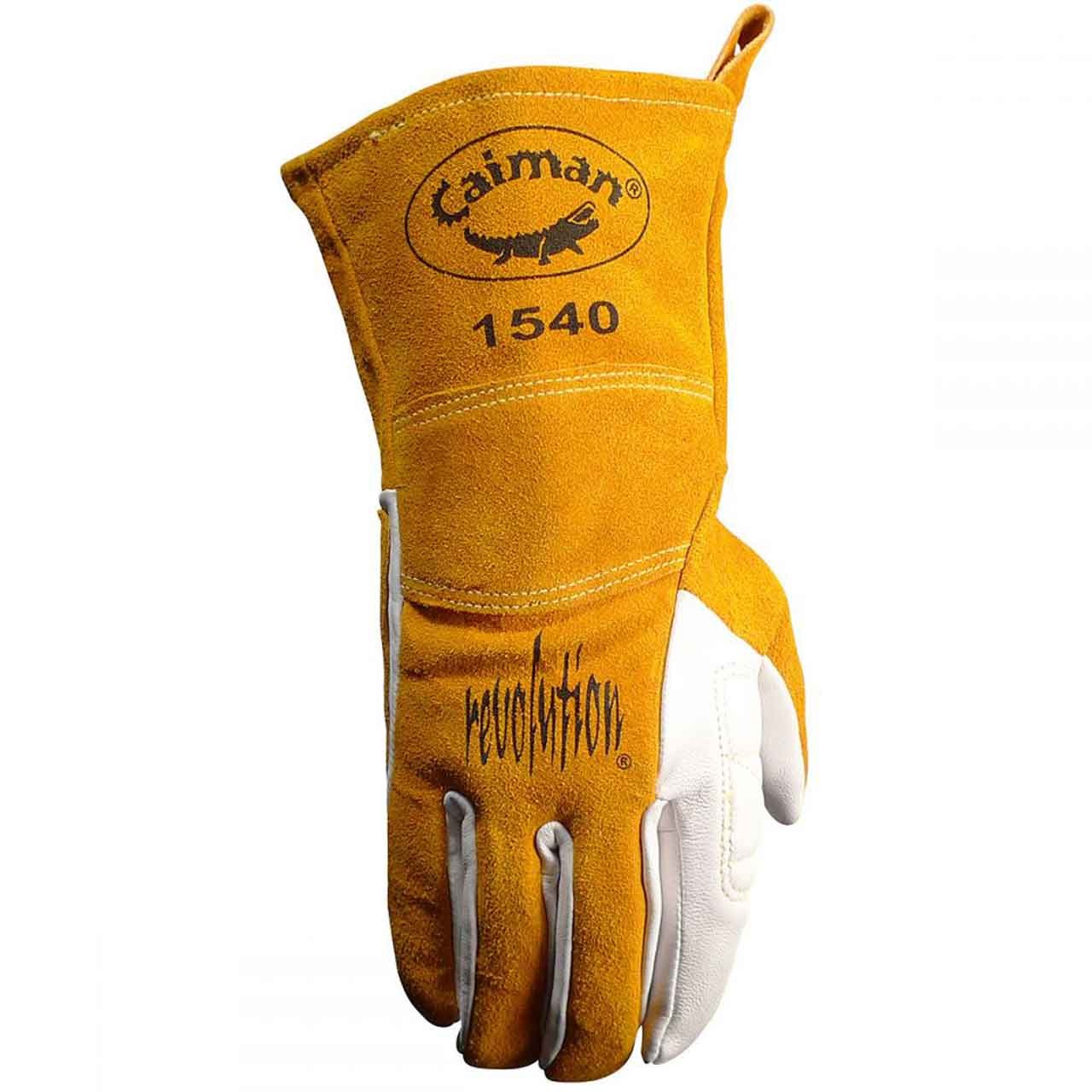Caiman 1540 Goatskin Palm Kontour Pattern FR Fleece Insulated TIG Glove Small