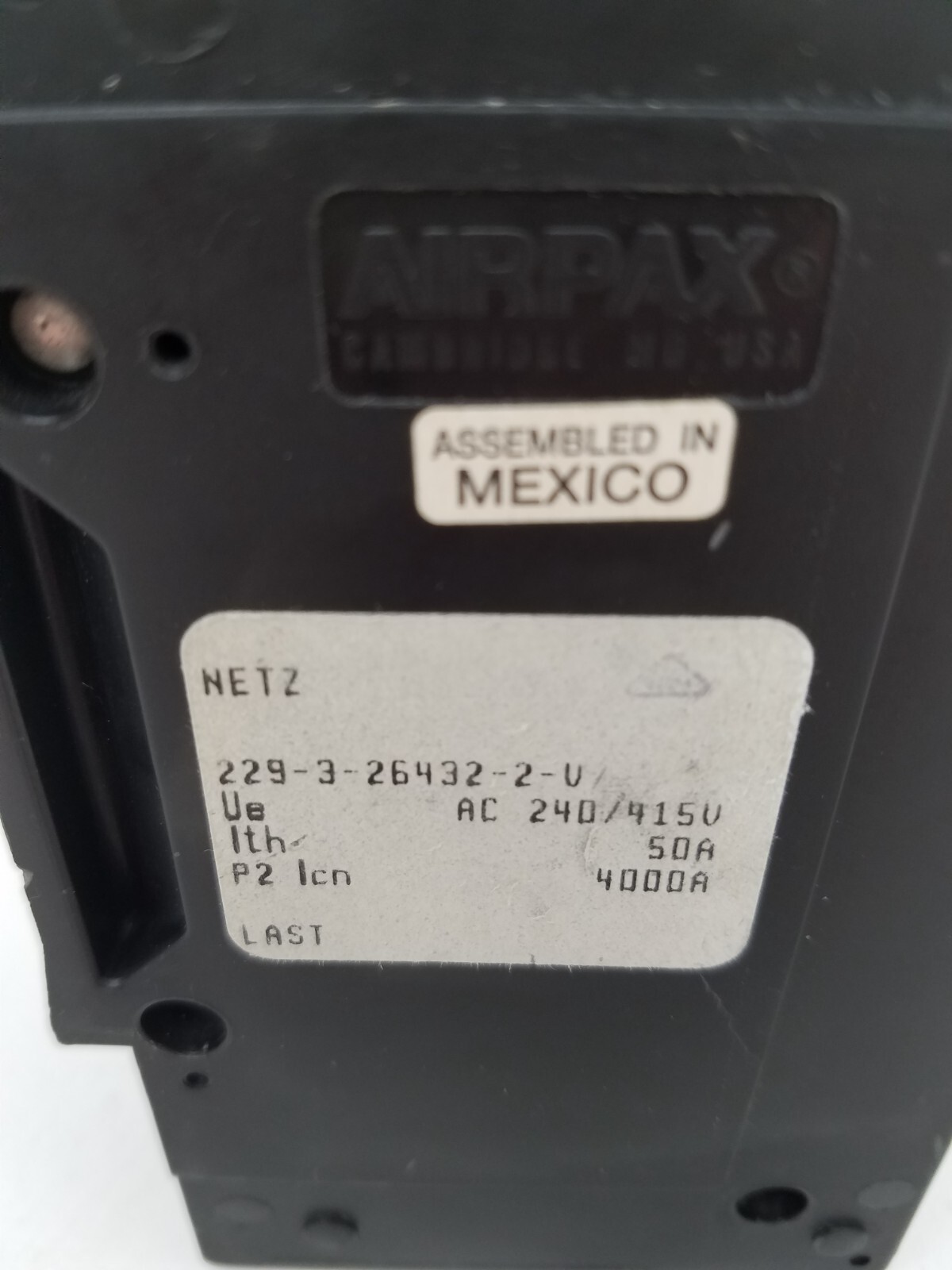 229-3-26432-2-V Airpax 50 Amp Circuit Breaker 415V *NEXT DAY OPTION*